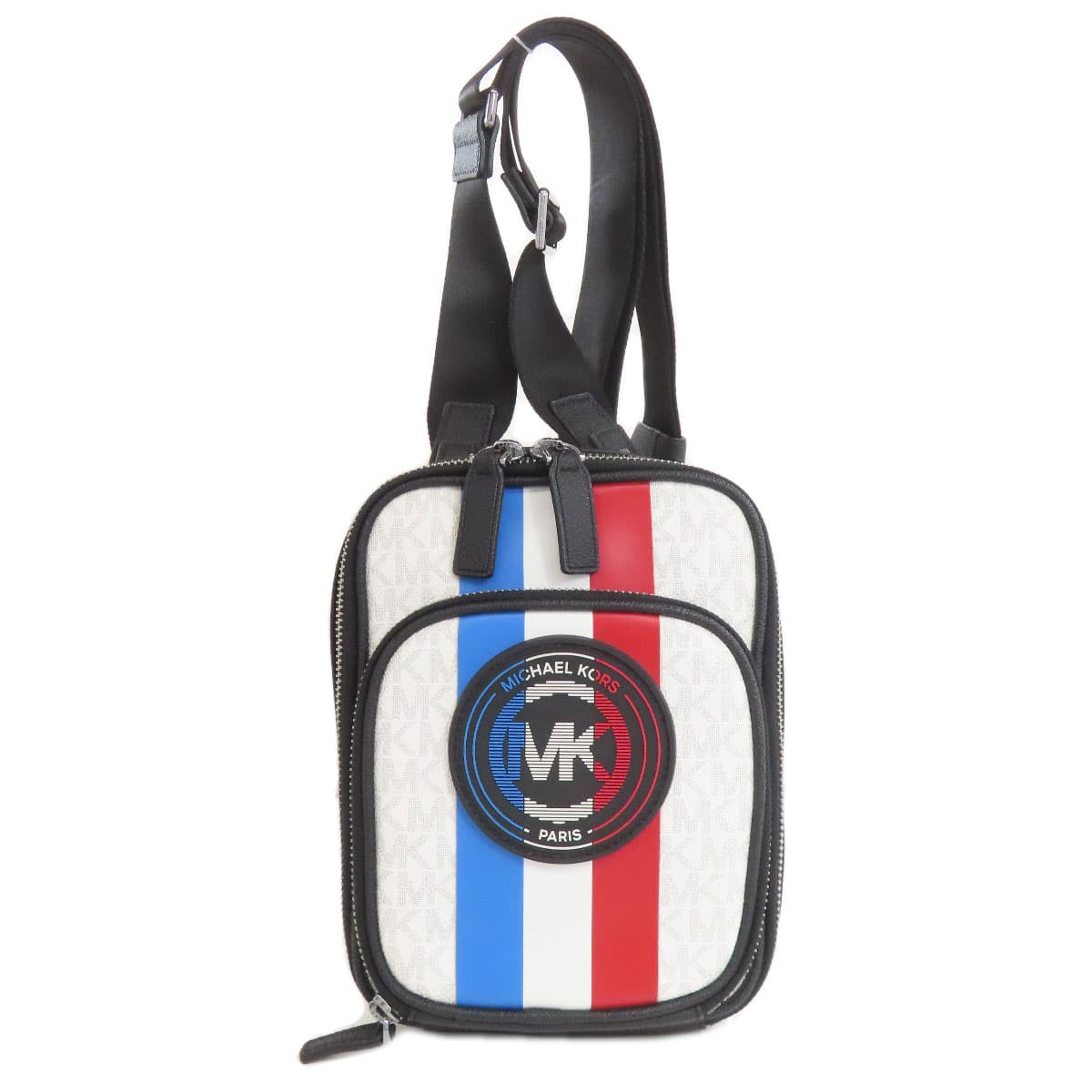 Michael Kors MK Signature Stripe Shoulder Bag PVC Ladies [Used] [Michael Kors]