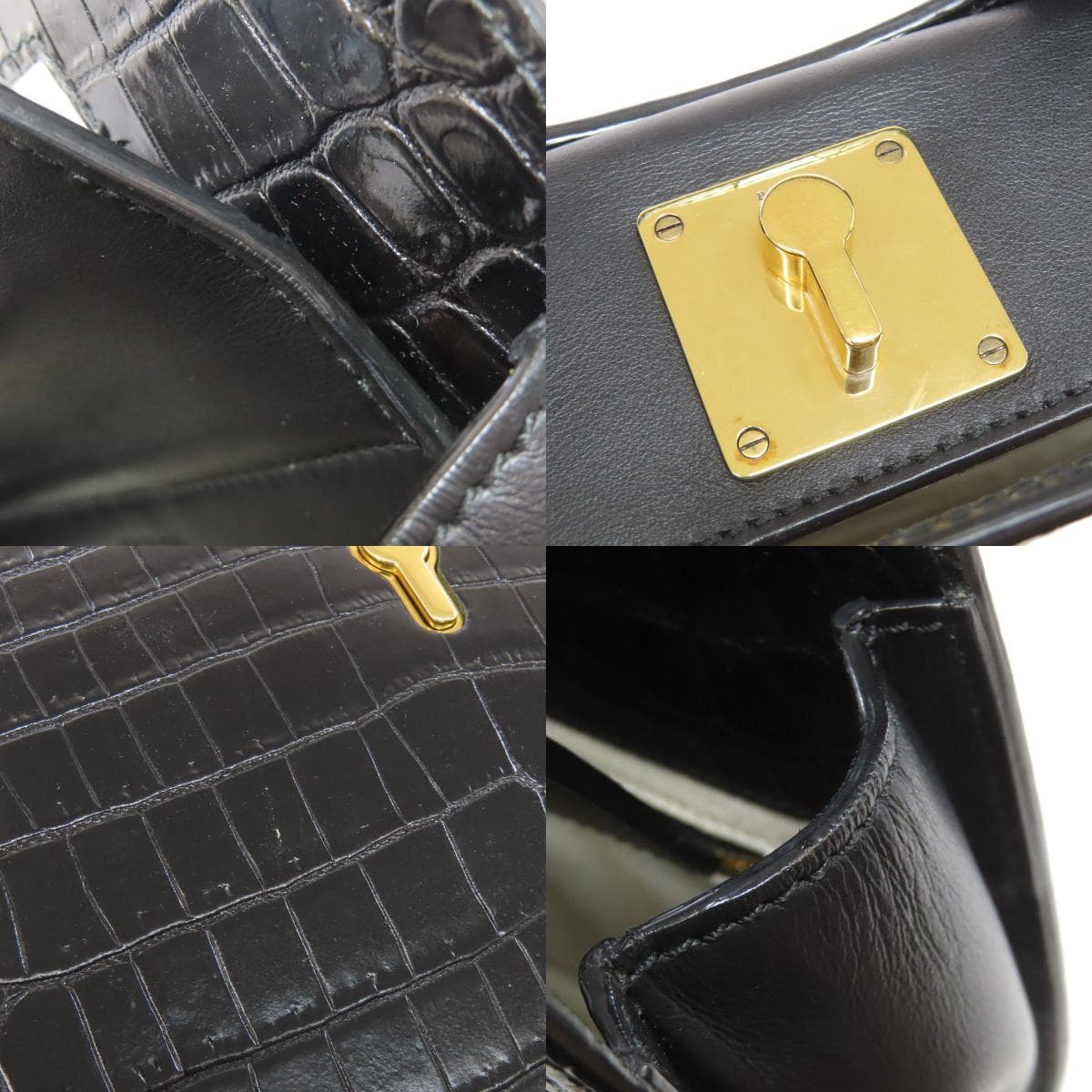 BALLY embossed handbag leather for ladies [used] [BALLY] 8