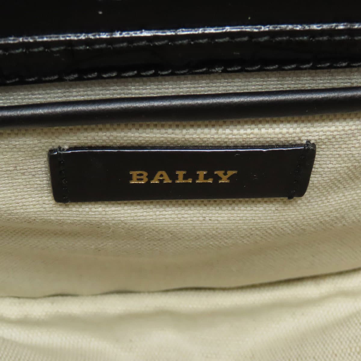 BALLY embossed handbag leather for ladies [used] [BALLY] 6