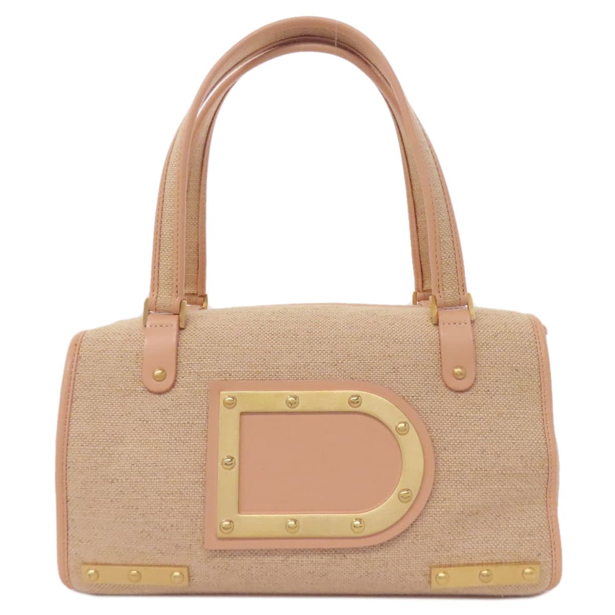 Delvaux ?le astrid MM handbag canvas/leather for women [Used] [DELVAUX]