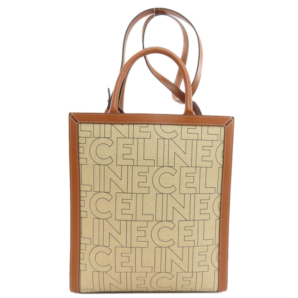 Celine Vertical Cabas 2WAY Tote Bag Canvas Ladies [Used] [CELINE]