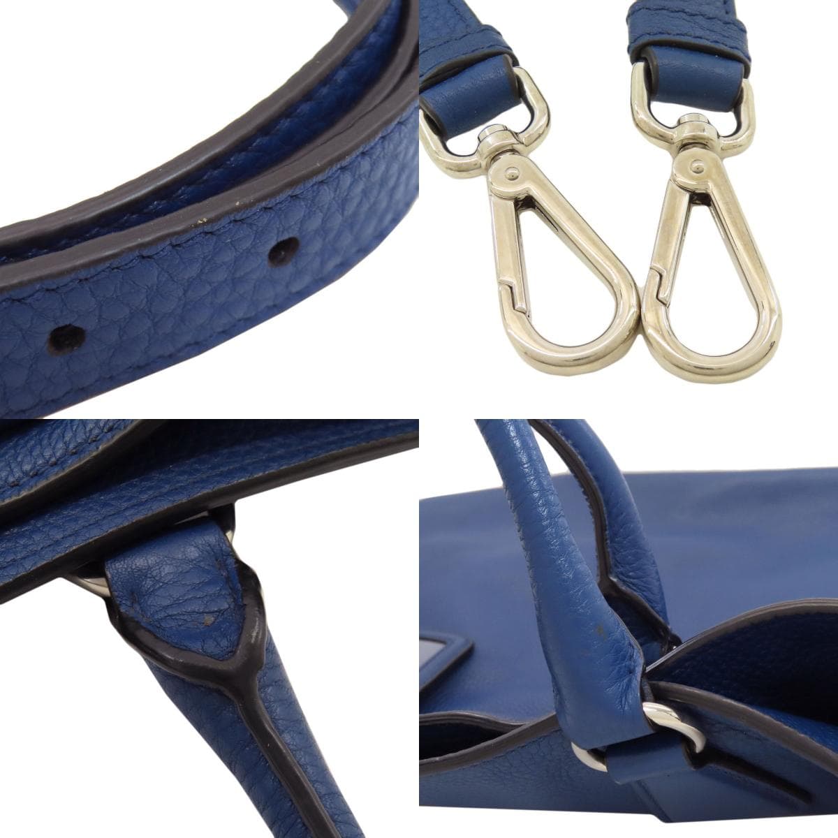 Prada BN2419 2WAY Handbag Calf Leather Ladies [Used] [PRADA] BN2419 8