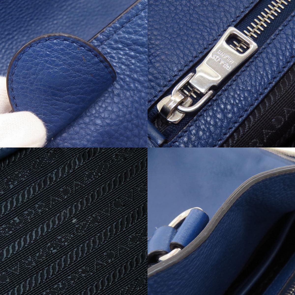 Prada BN2419 2WAY Handbag Calf Leather Ladies [Used] [PRADA] BN2419 6