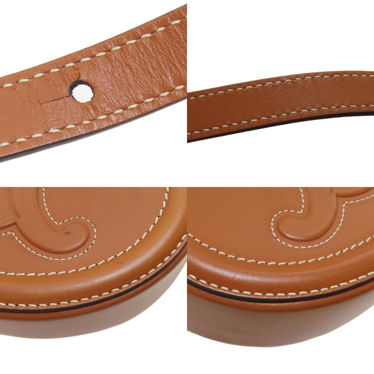 Celine Oval Purse Cuire Triomphe Shoulder Bag Calf Leather Ladies [Used] [CELINE] 9