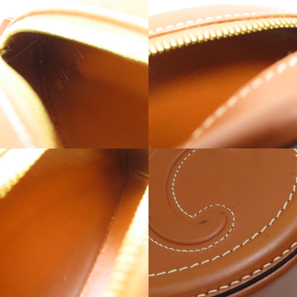 Celine Oval Purse Cuire Triomphe Shoulder Bag Calf Leather Ladies [Used] [CELINE] 7