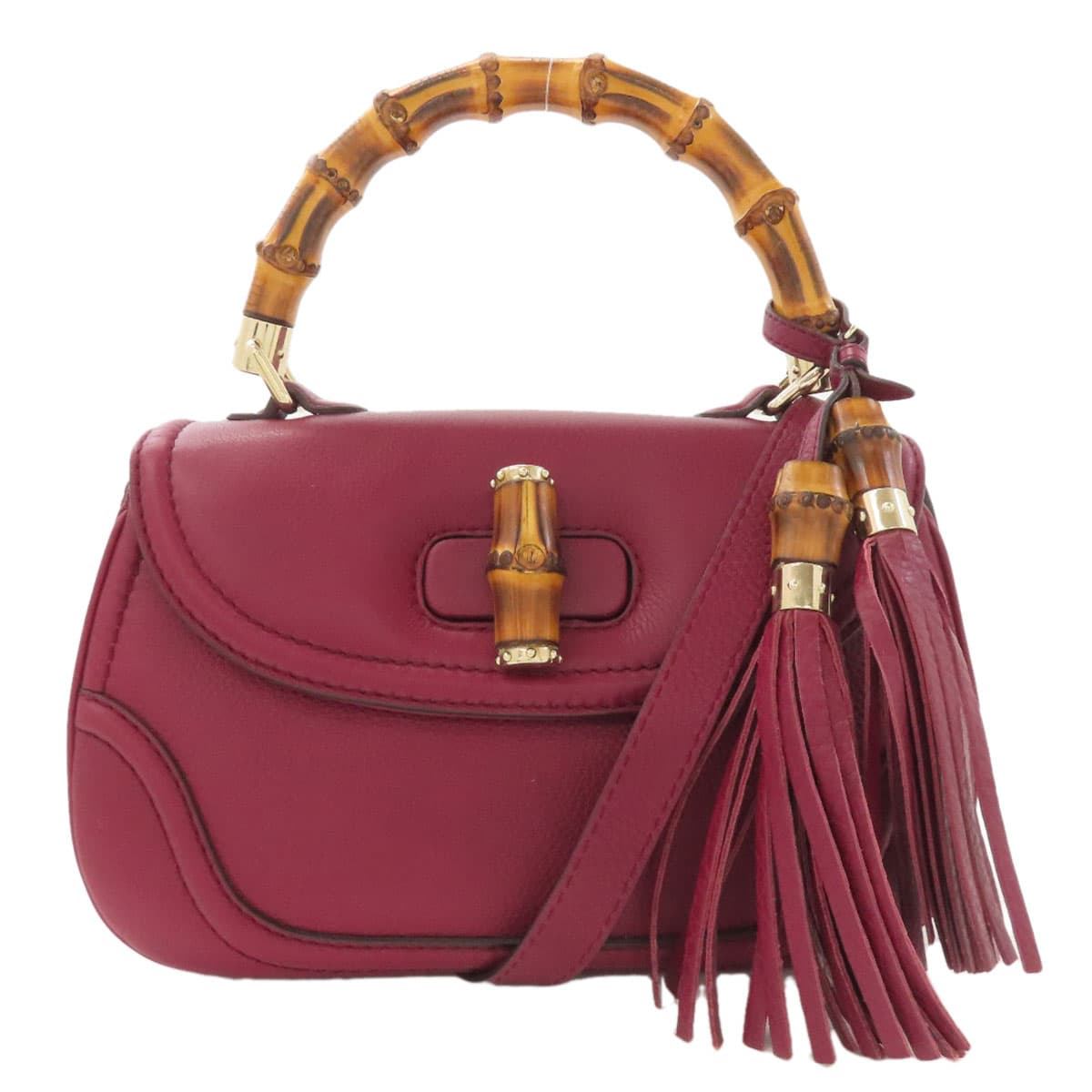 Gucci 254834 Bamboo 2WAY Handbag Calf Leather Ladies [Used] [GUCCI] 254834