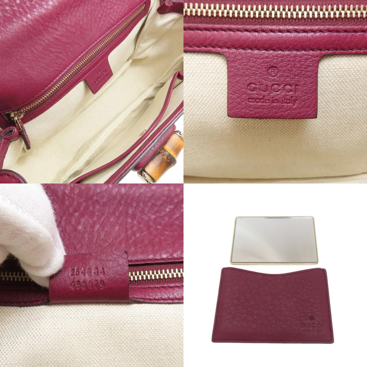 Gucci 254834 Bamboo 2WAY Handbag Calf Leather Ladies [Used] [GUCCI] 254834 5