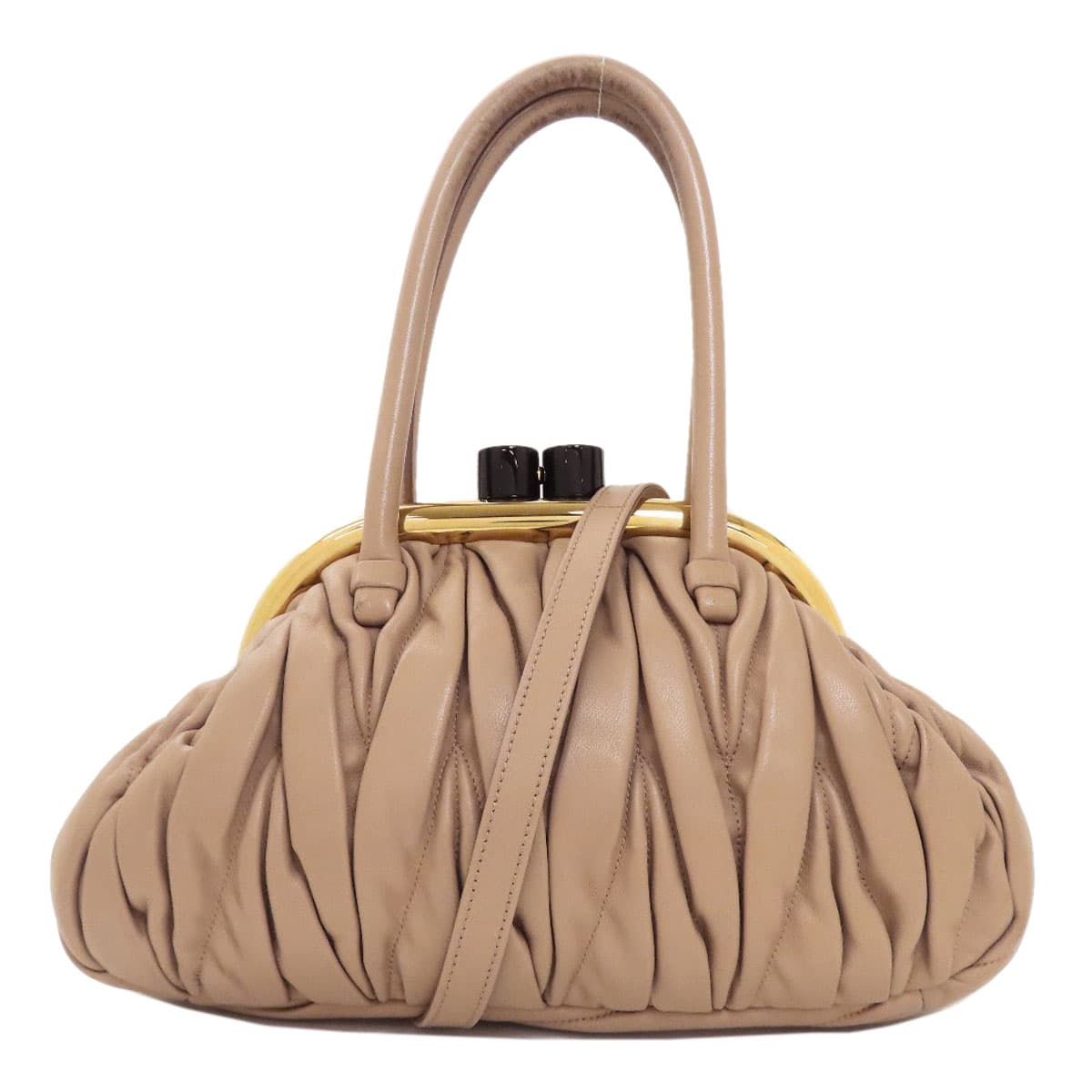 Miu Miu Matelassé 2WAY Handbag Calf Leather for Women [Used] [MIUMIU]