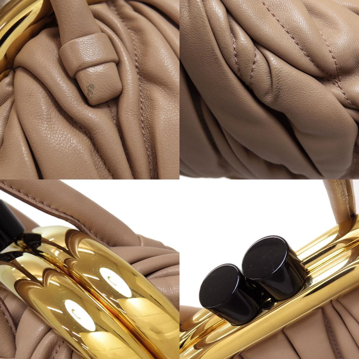 Miu Miu Matelassé 2WAY Handbag Calf Leather for Women [Used] [MIUMIU] 7