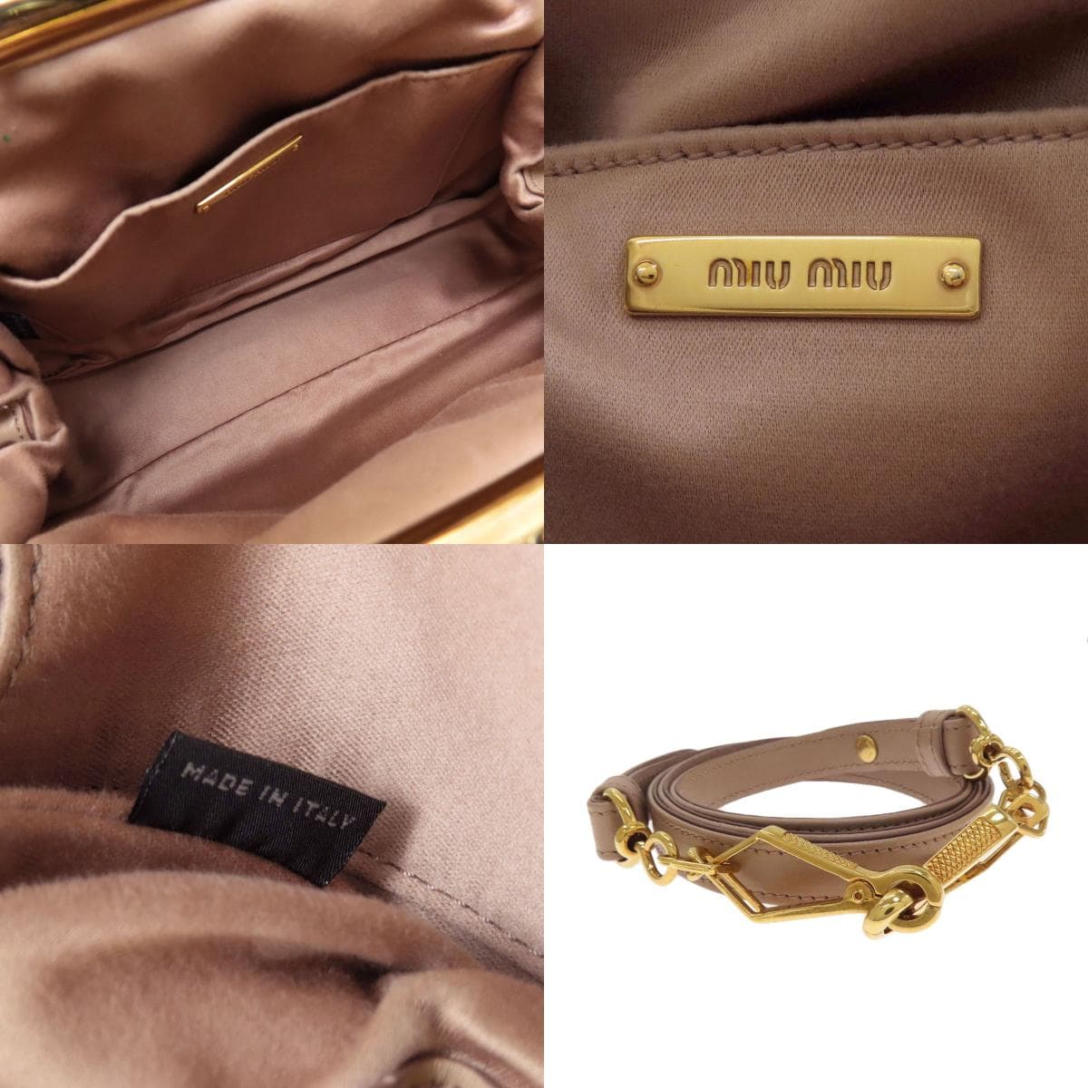 Miu Miu Matelassé 2WAY Handbag Calf Leather for Women [Used] [MIUMIU] 5