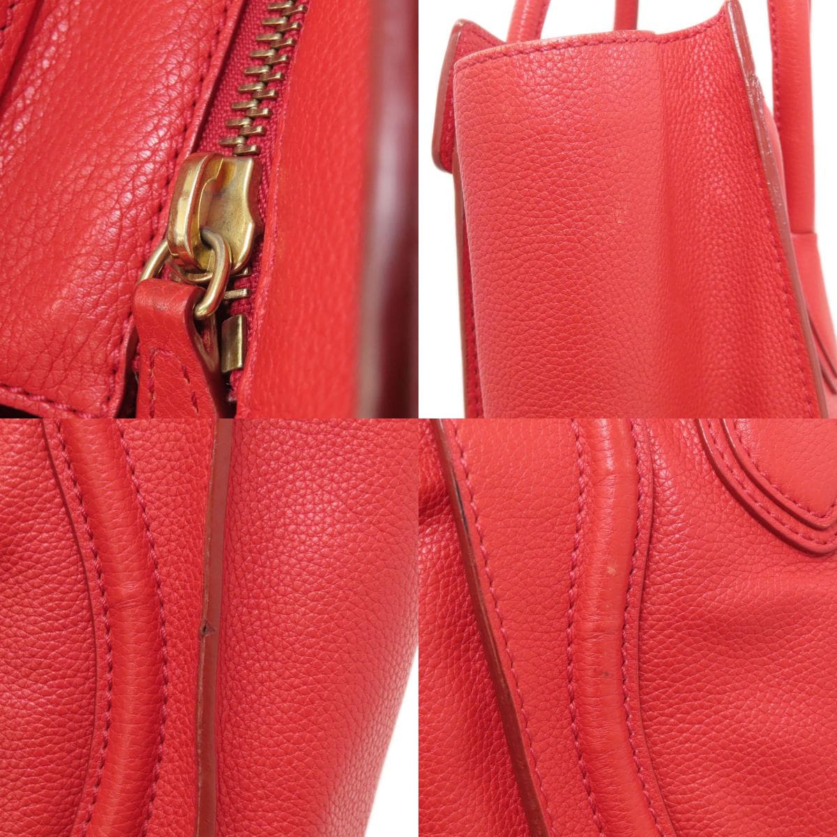 Celine Luggage Micro Handbag Leather Women's [Used] [CELINE] 7