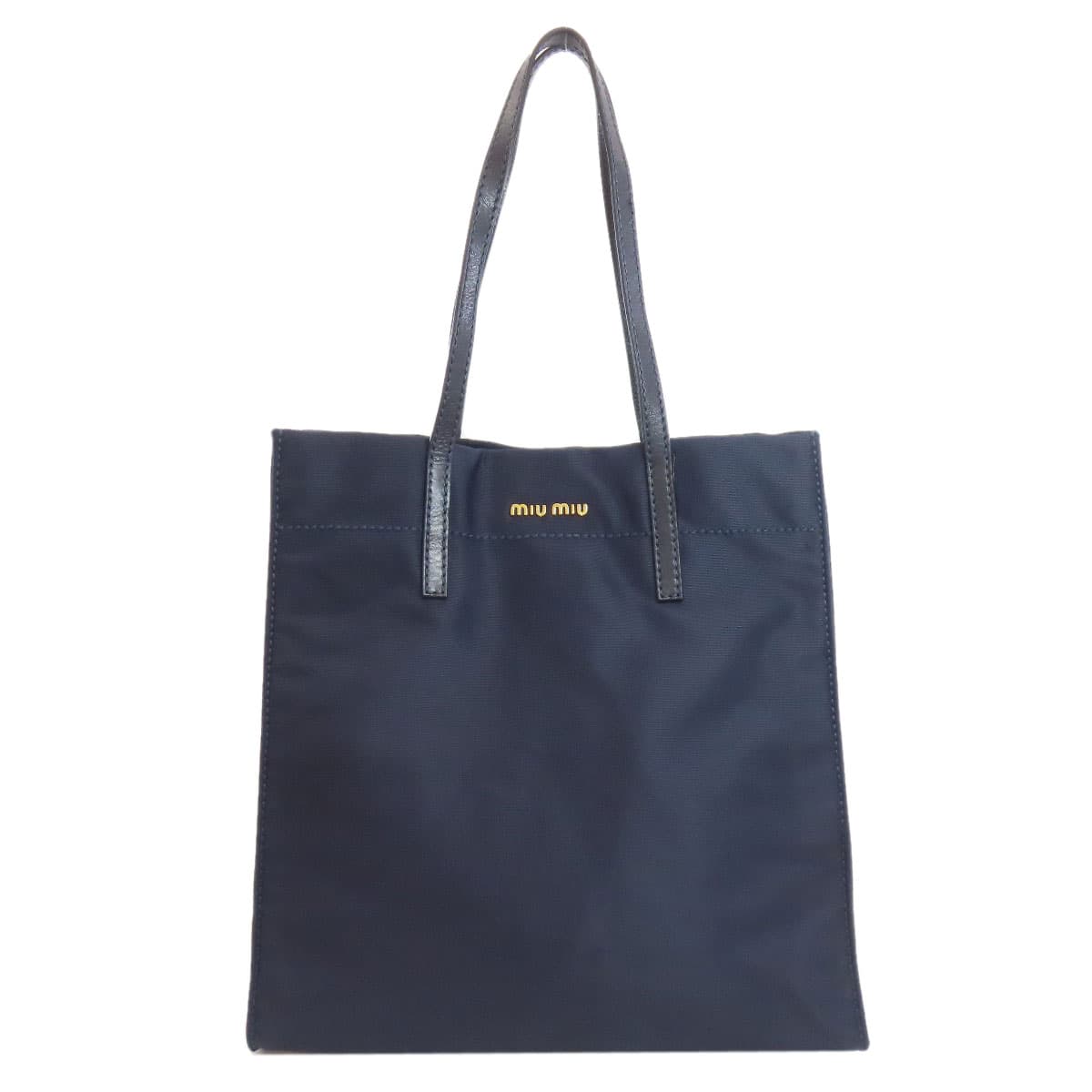 Miu Miu Logo Tote Bag Nylon Material Women's [Used] [MIUMIU]