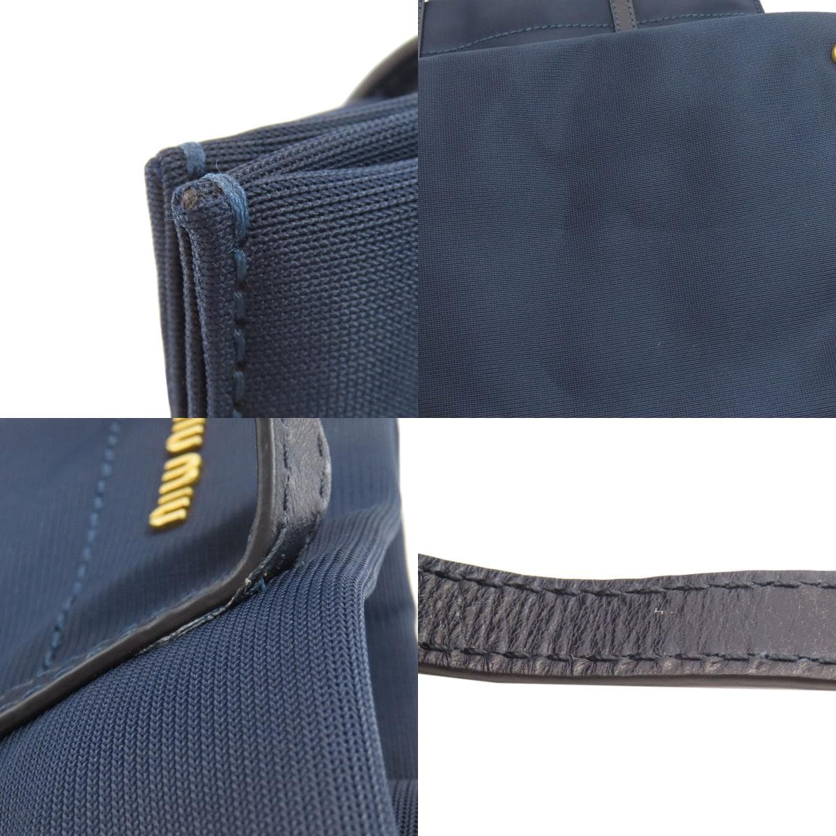 Miu Miu Logo Tote Bag Nylon Material Women's [Used] [MIUMIU] 8