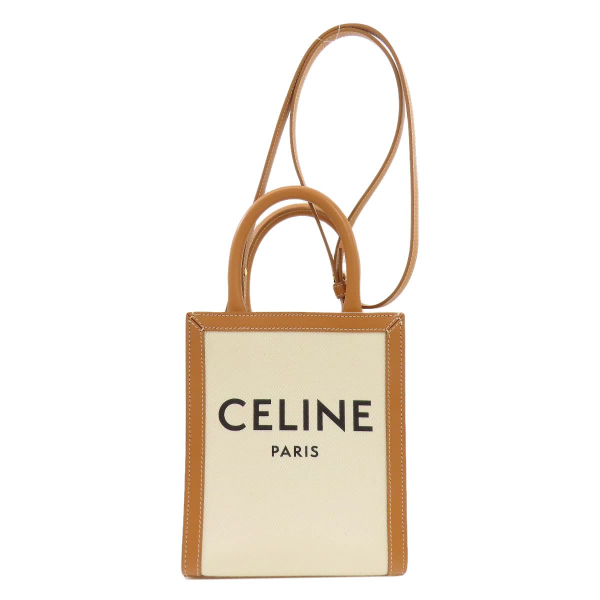 Celine Mini Vertical Cabas 2WAY Handbag Canvas Ladies [Used] [CELINE]
