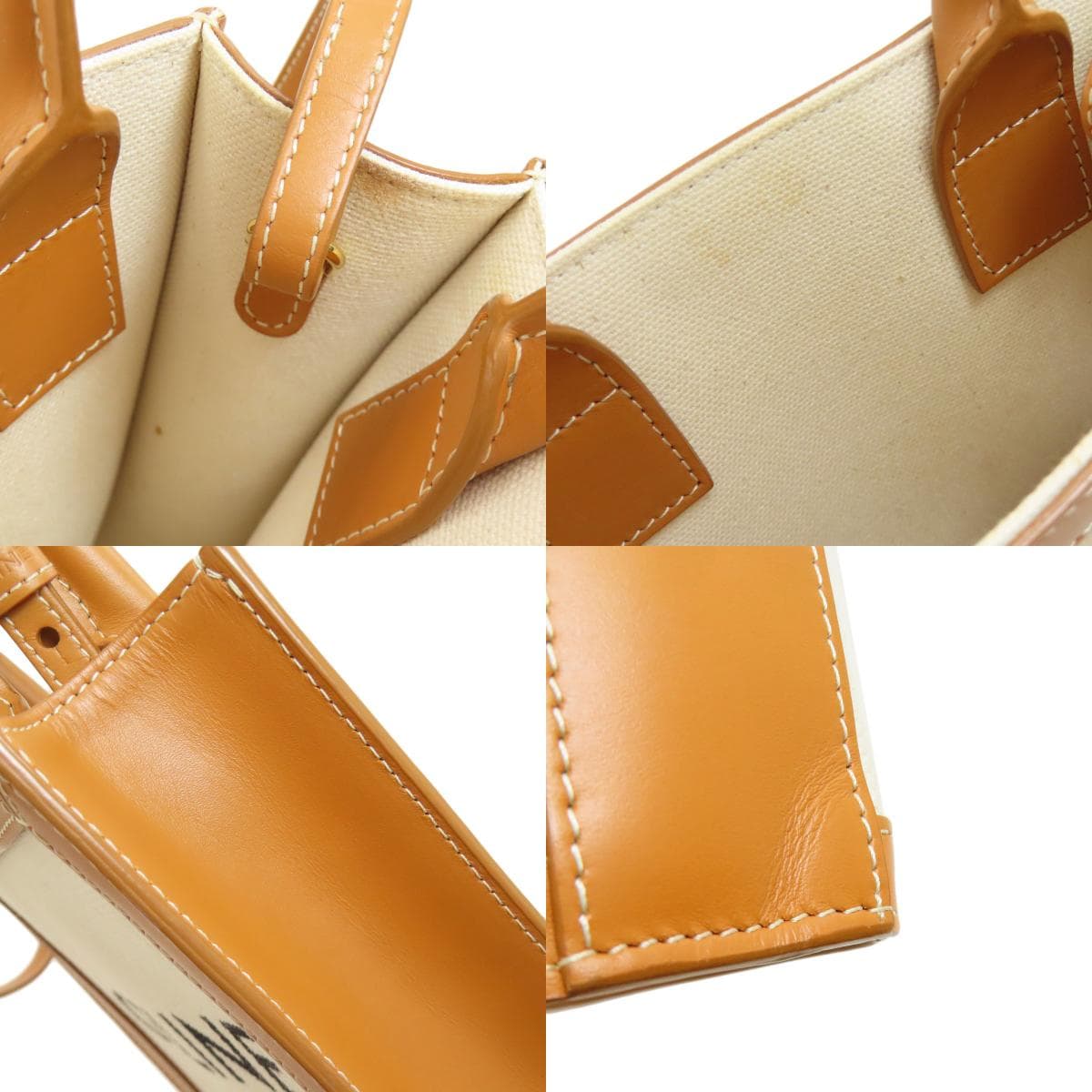 Celine Mini Vertical Cabas 2WAY Handbag Canvas Ladies [Used] [CELINE] 8