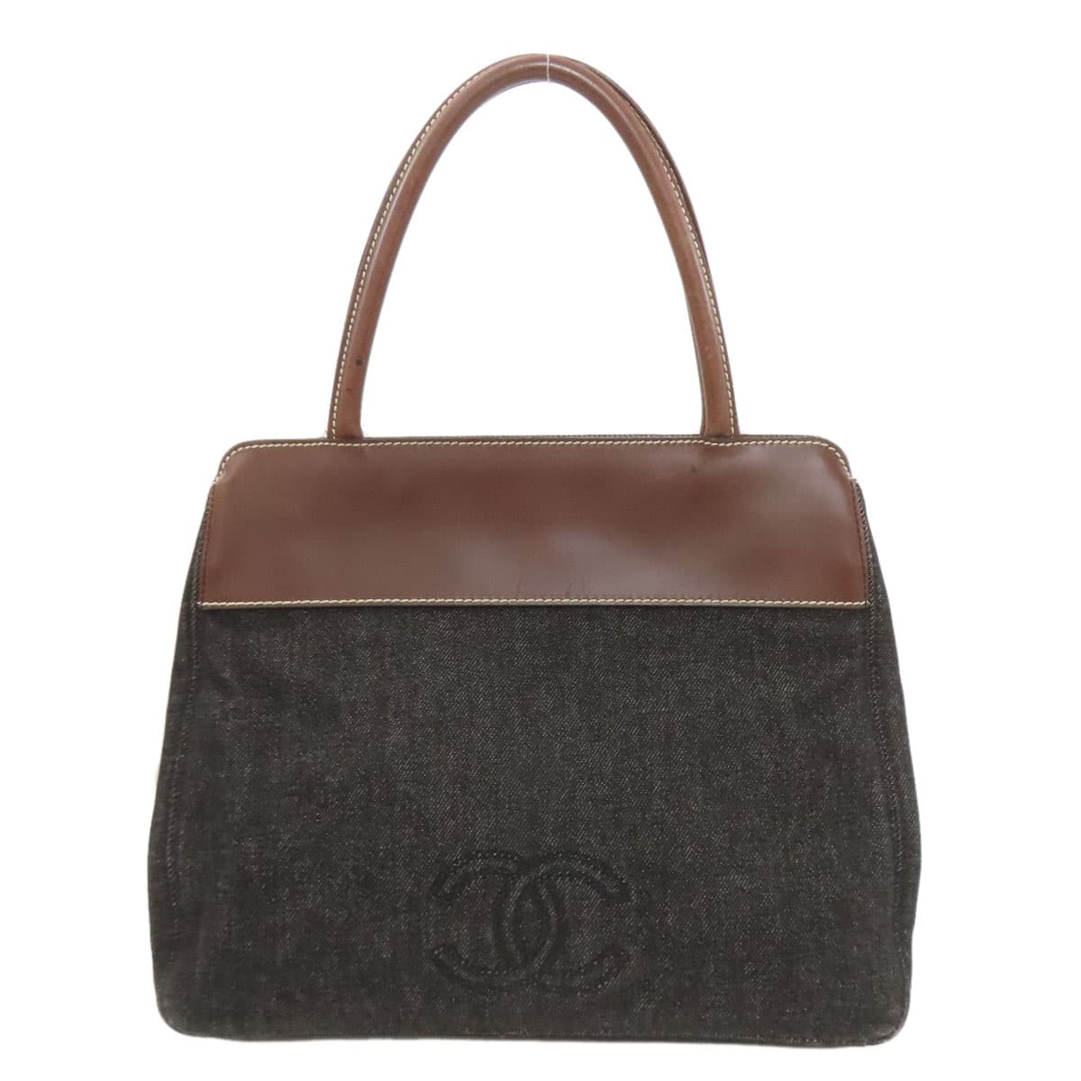 Chanel Coco Mark Tote Bag Denim Ladies [Used] [CHANEL]