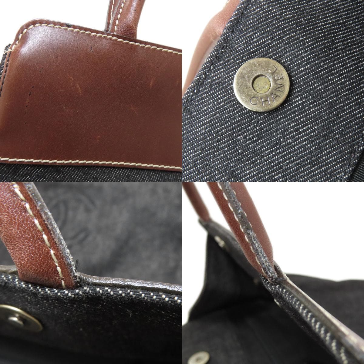 Chanel Coco Mark Tote Bag Denim Ladies [Used] [CHANEL] 8