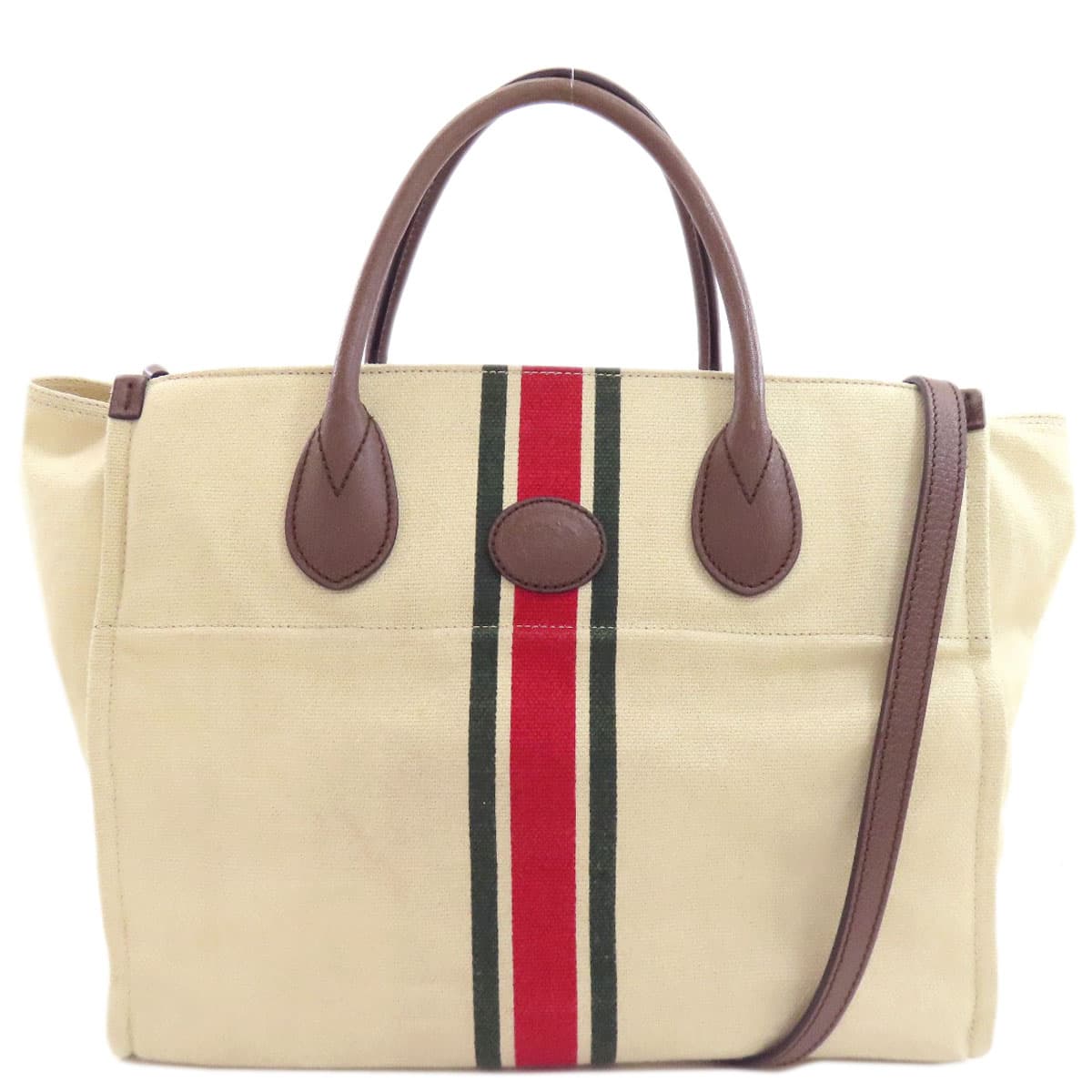 Gucci 657422 Sherry Line Foldable Tote 2WAY Handbag Canvas Ladies [Used] [GUCCI] 657422