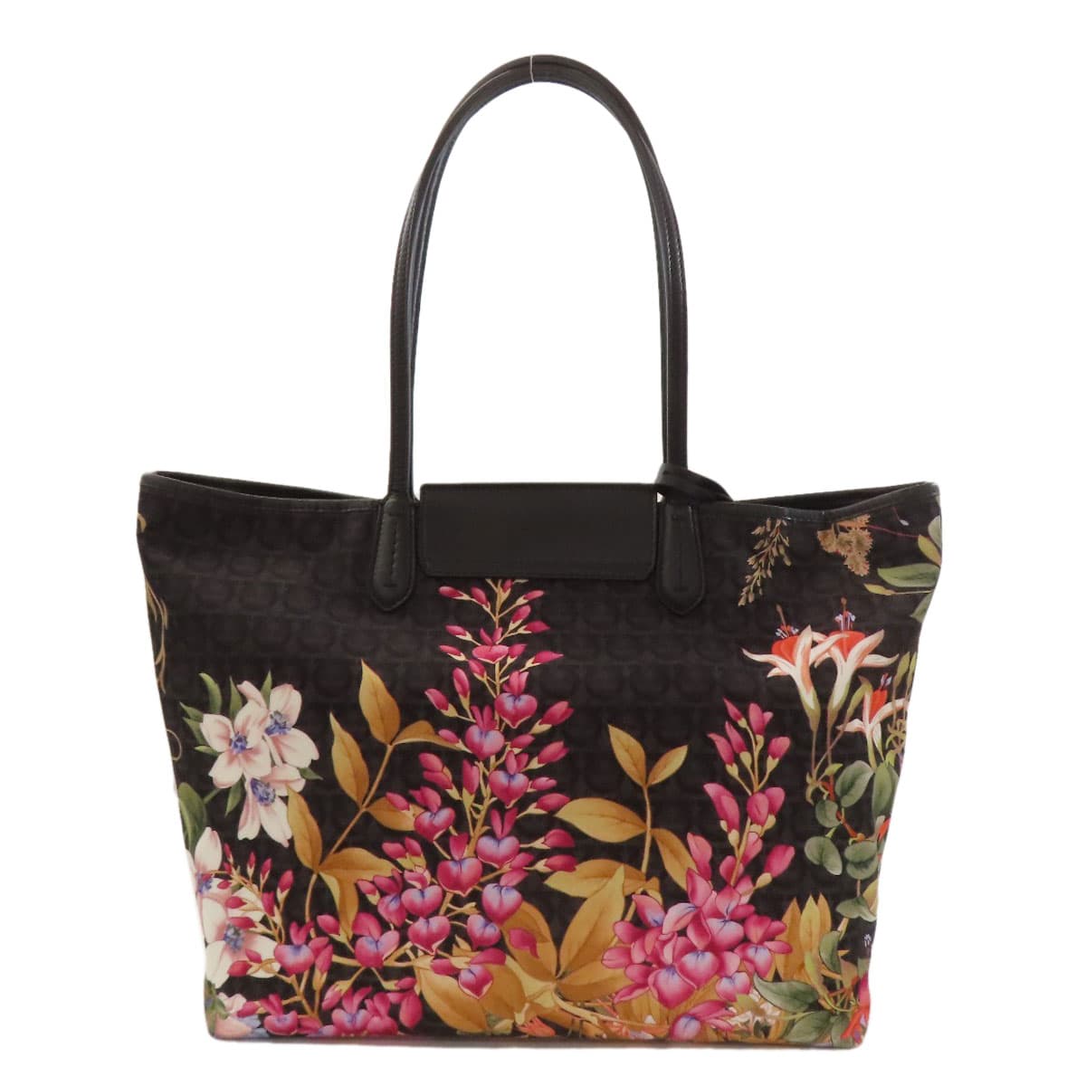 Salvatore Ferragamo Flower Gancini Motif Tote Bag Nylon Material Ladies [Used] [Salvatore Ferragamo] 2