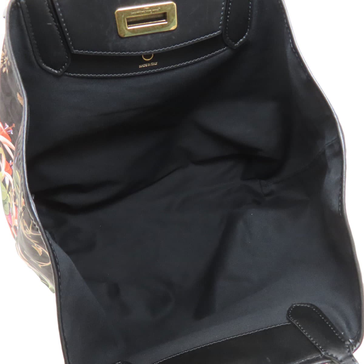 Salvatore Ferragamo Flower Gancini Motif Tote Bag Nylon Material Ladies [Used] [Salvatore Ferragamo] 5