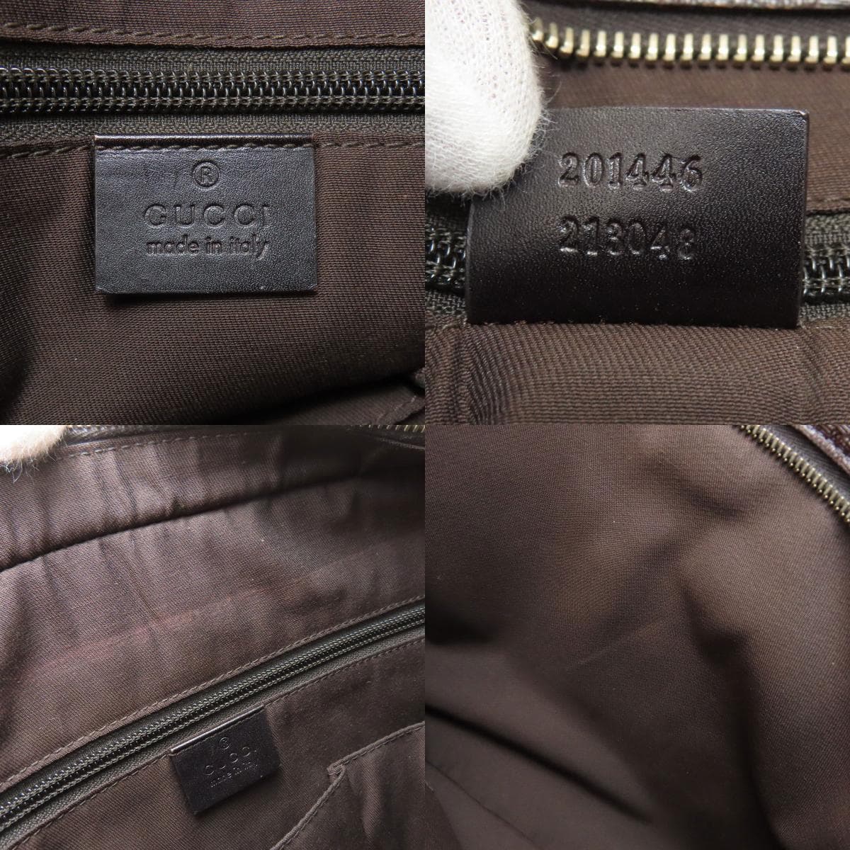 Gucci 201446 Diamante Shoulder Bag Leather Women's [Used] [GUCCI] 201446 6