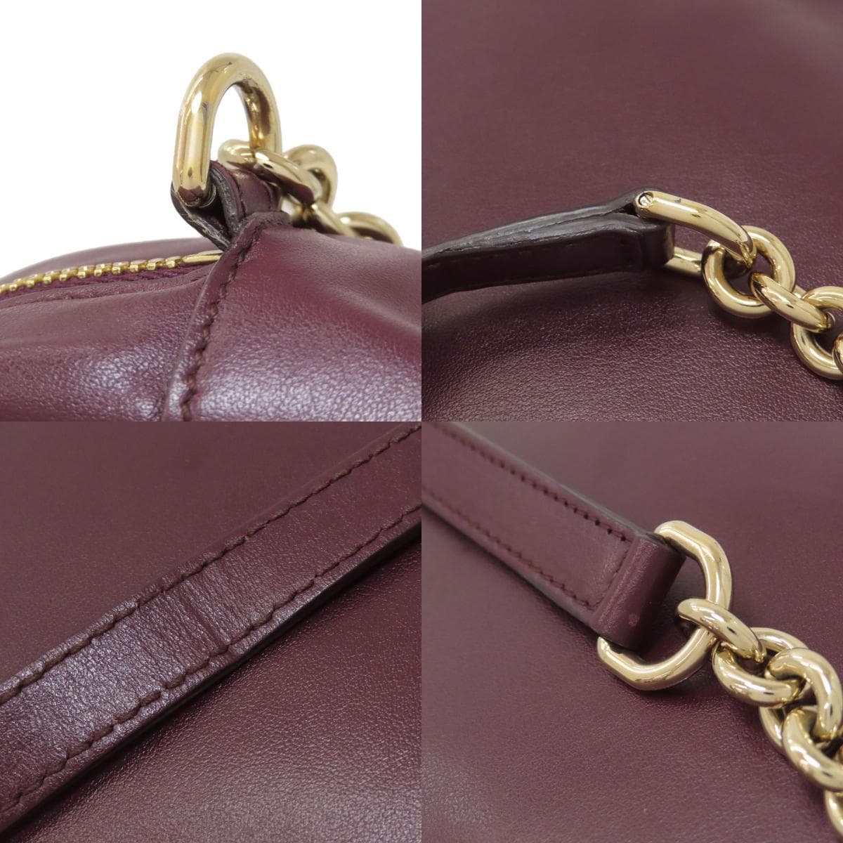 Salvatore Ferragamo Gancini Hardware Shoulder Bag Leather Ladies [Used] [Salvatore Ferragamo] 9