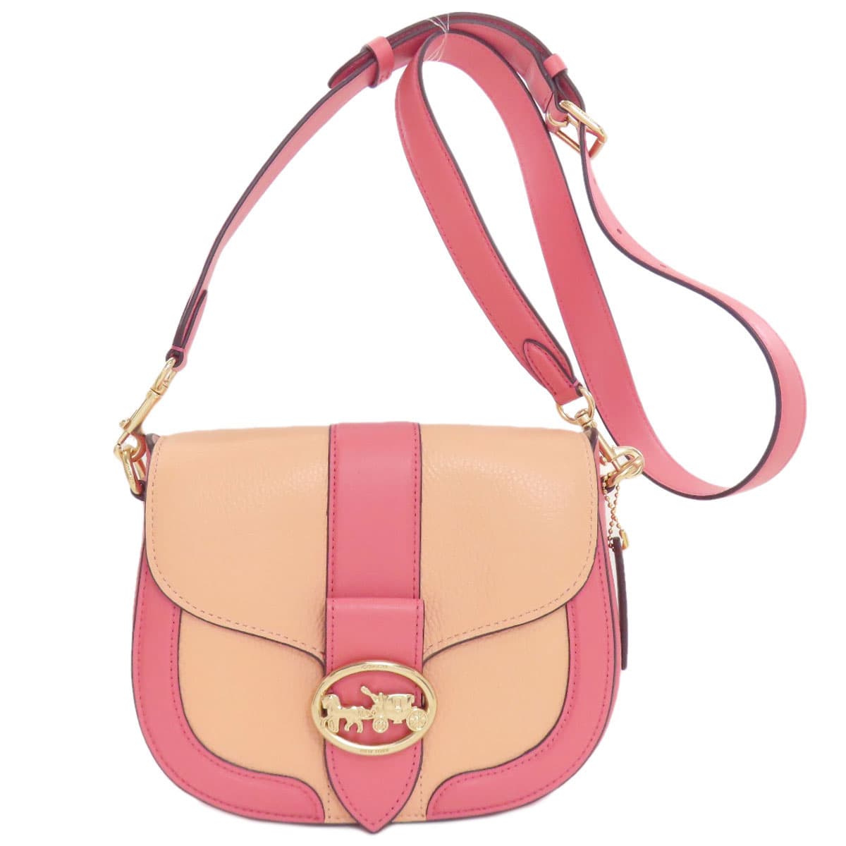 Coach C8296 Bicolor Shoulder Bag Leather for Women [Used] [COACH] C8296