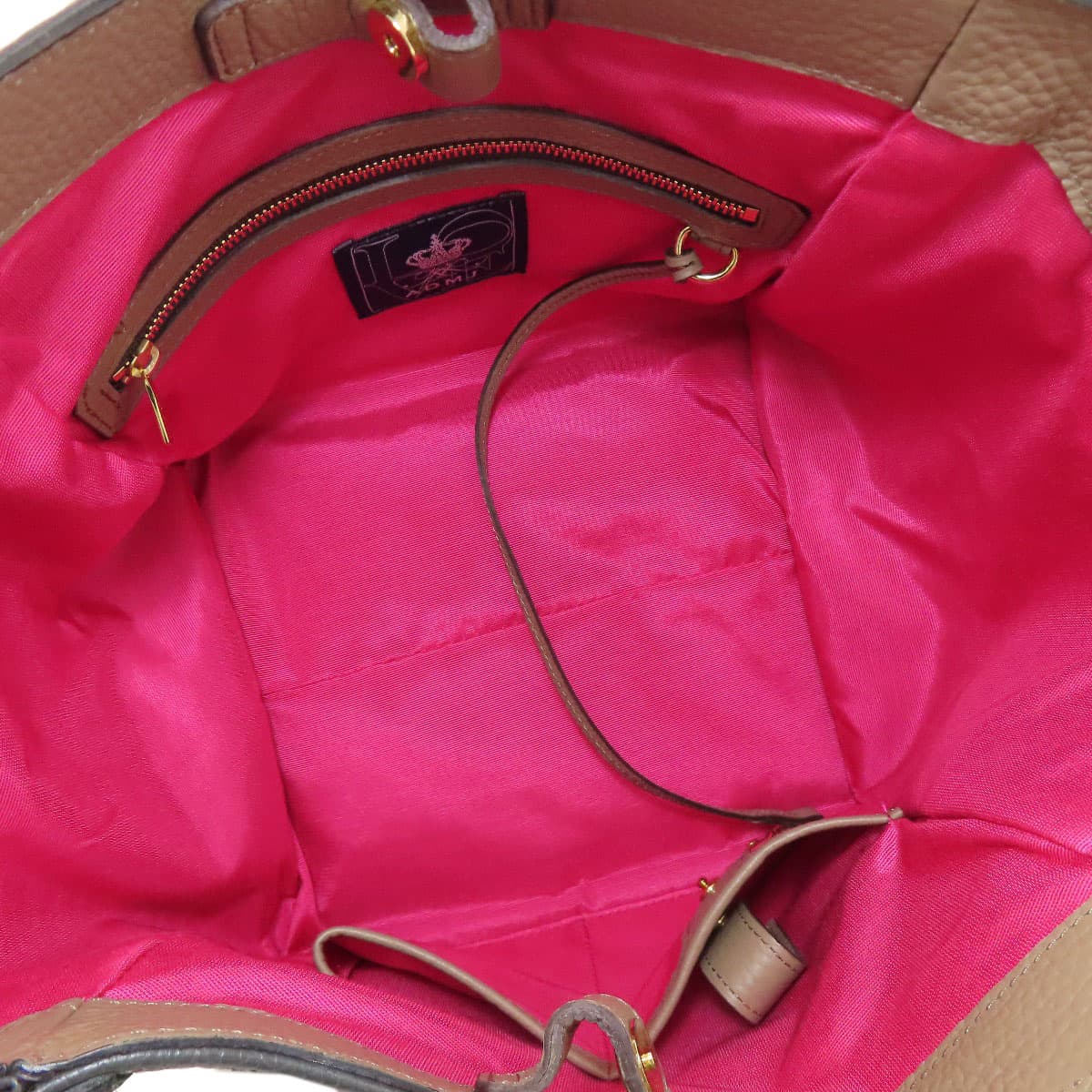 ADMJ Logo Handbag Leather Ladies [Used] [ADMJ] 5