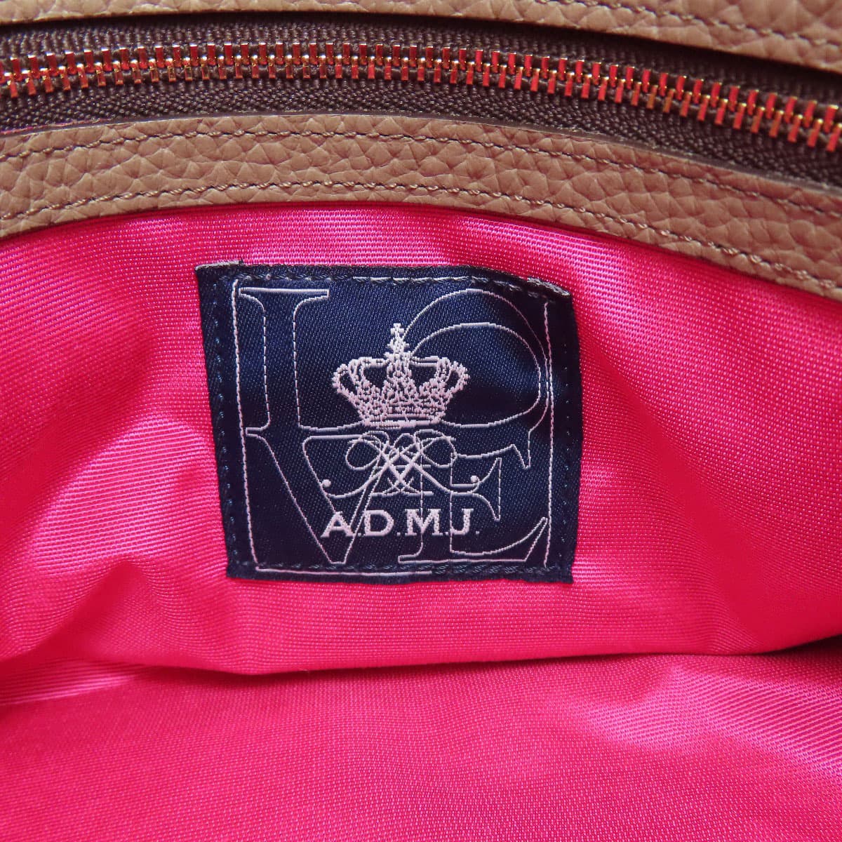 ADMJ Logo Handbag Leather Ladies [Used] [ADMJ] 6