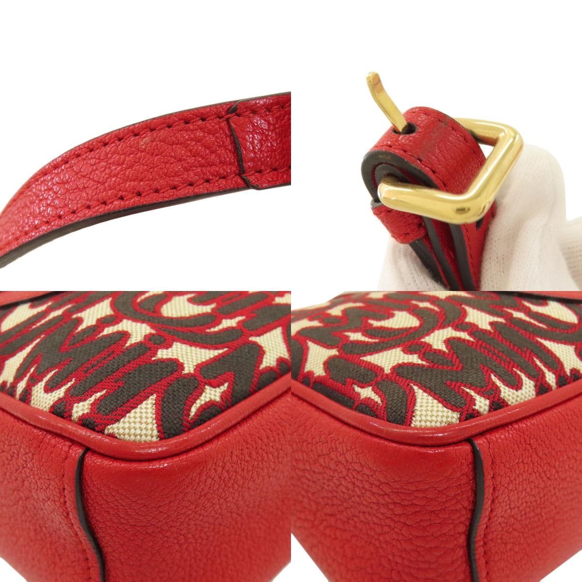 Miu Miu 5BH116 MM Paris Collaboration Shoulder Bag Canvas Ladies [Used] [MIUMIU] 5BH116 9