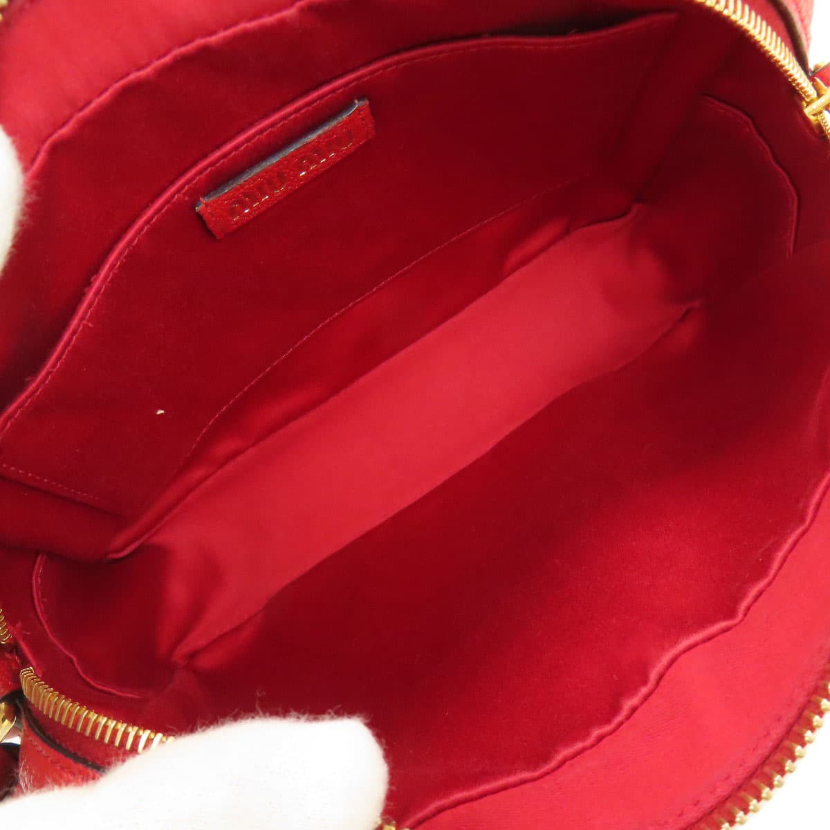 Miu Miu 5BH116 MM Paris Collaboration Shoulder Bag Canvas Ladies [Used] [MIUMIU] 5BH116 5