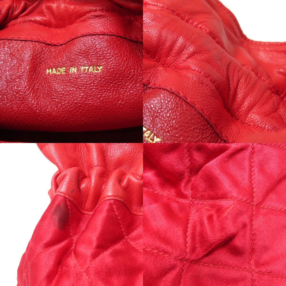 Chanel Drawstring Shoulder Matelassé Gold Hardware Shoulder Bag Satin Ladies [Used] [CHANEL] 8