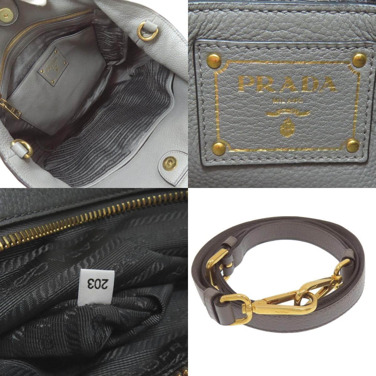 Prada 1BG865 2WAY Tote Bag Calf Leather Ladies [Used] [PRADA] 1BG865 5