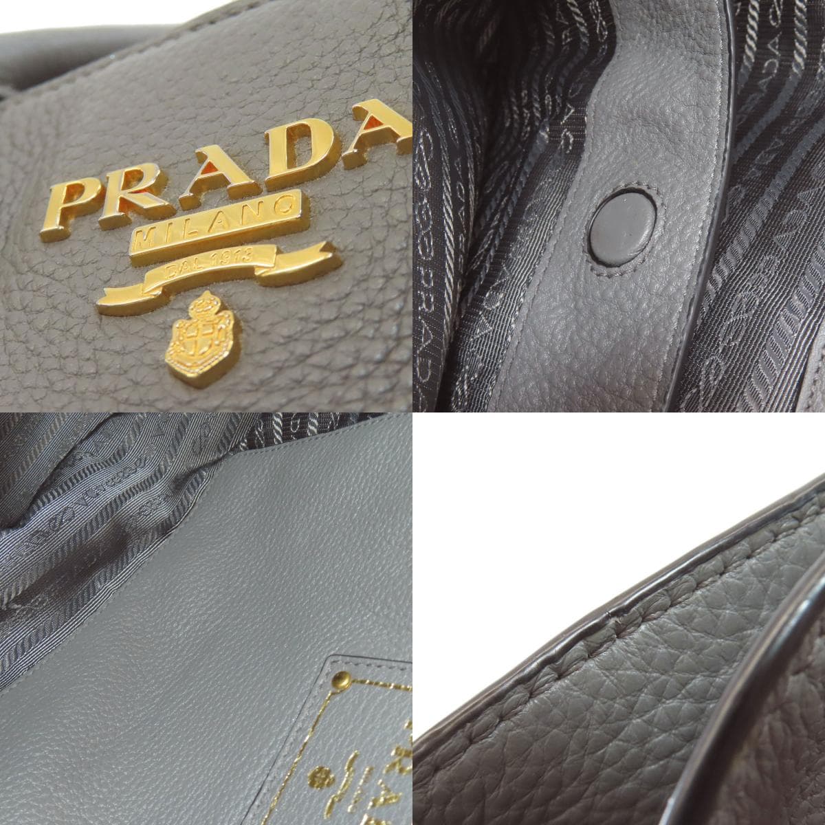 Prada 1BG865 2WAY Tote Bag Calf Leather Ladies [Used] [PRADA] 1BG865 6