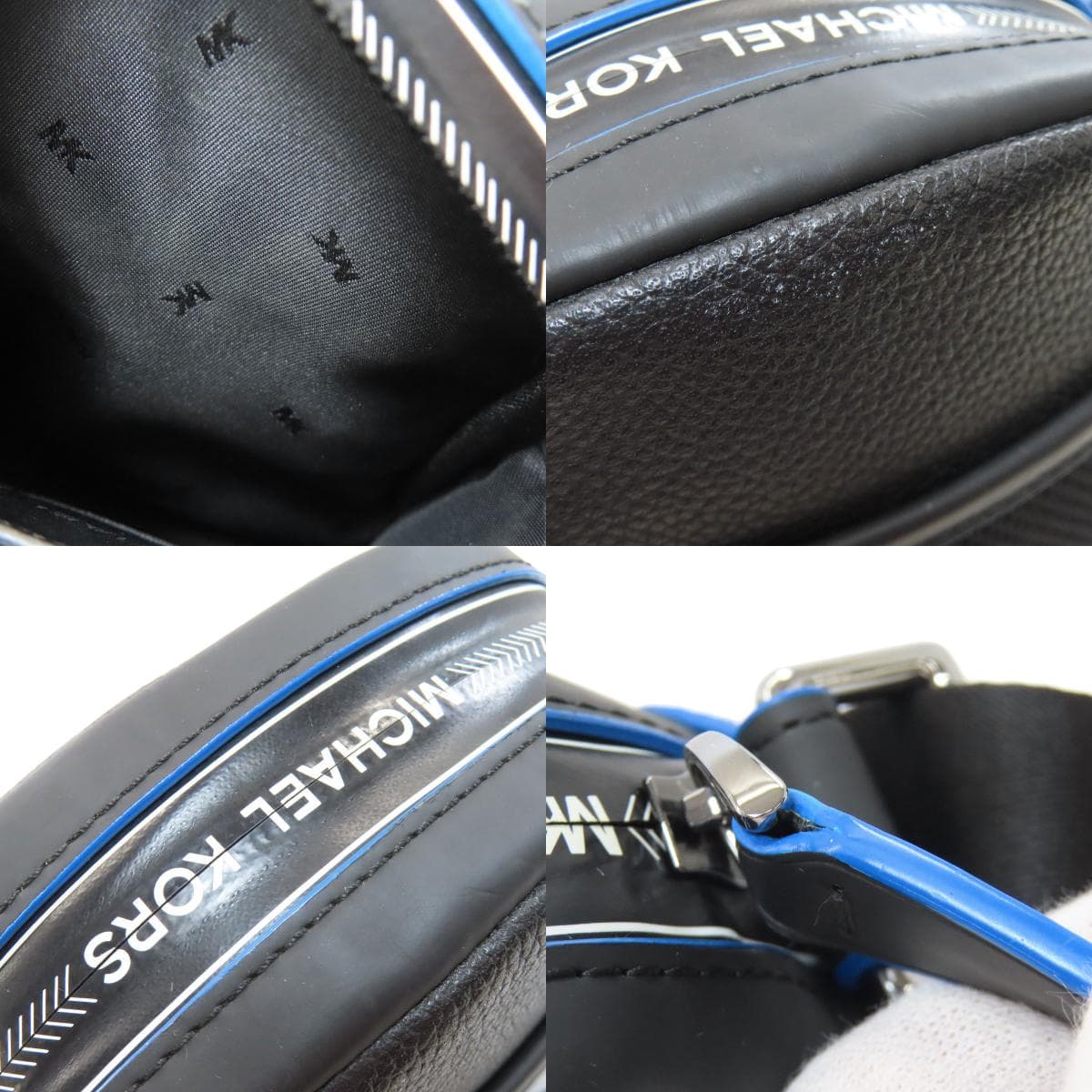 Michael Kors MK Logo Shoulder Bag Leather/Nylon Women's [Used] [Michael Kors] 8