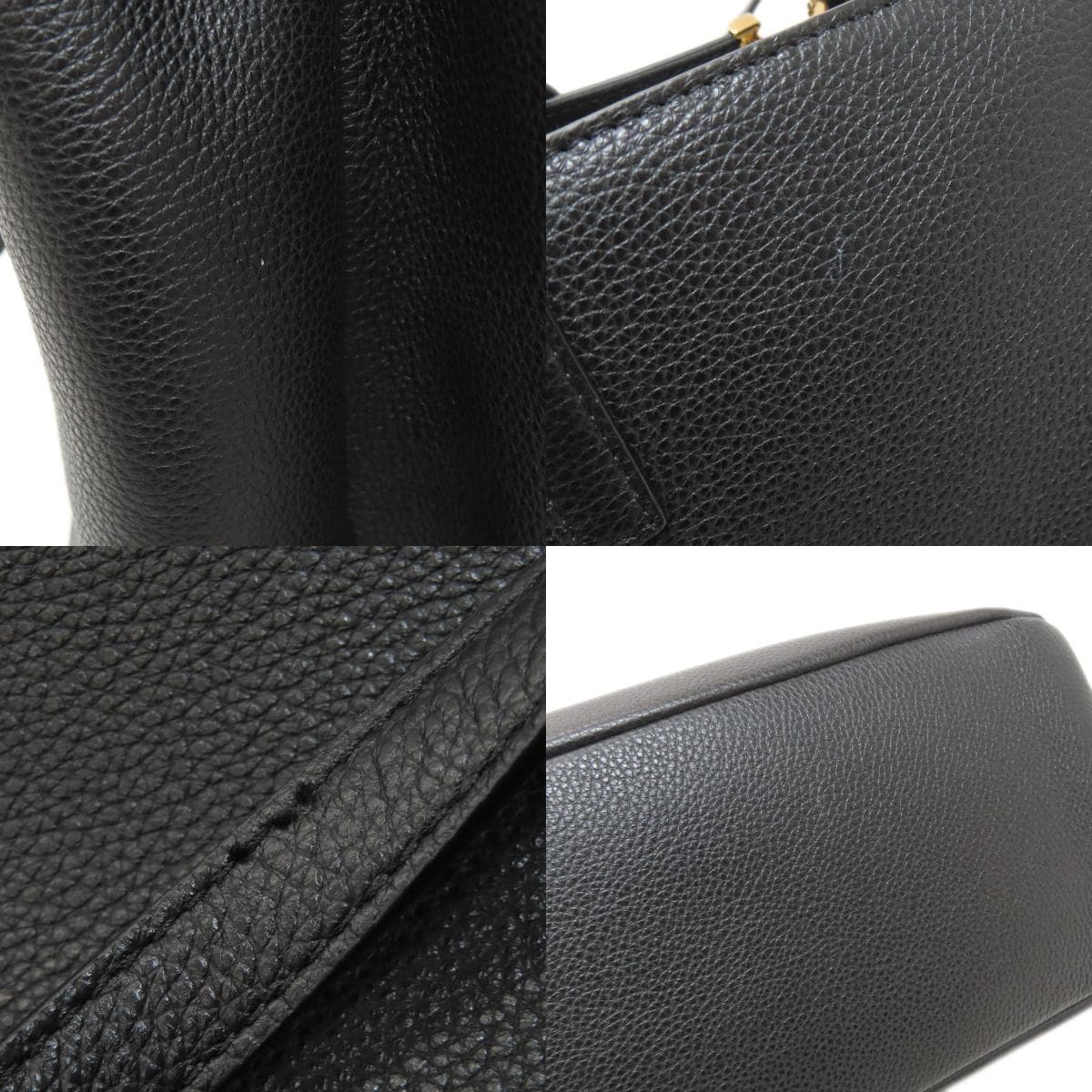 Versace Logo Tote Bag Calf Leather Ladies [Used] [VERSACE] 9