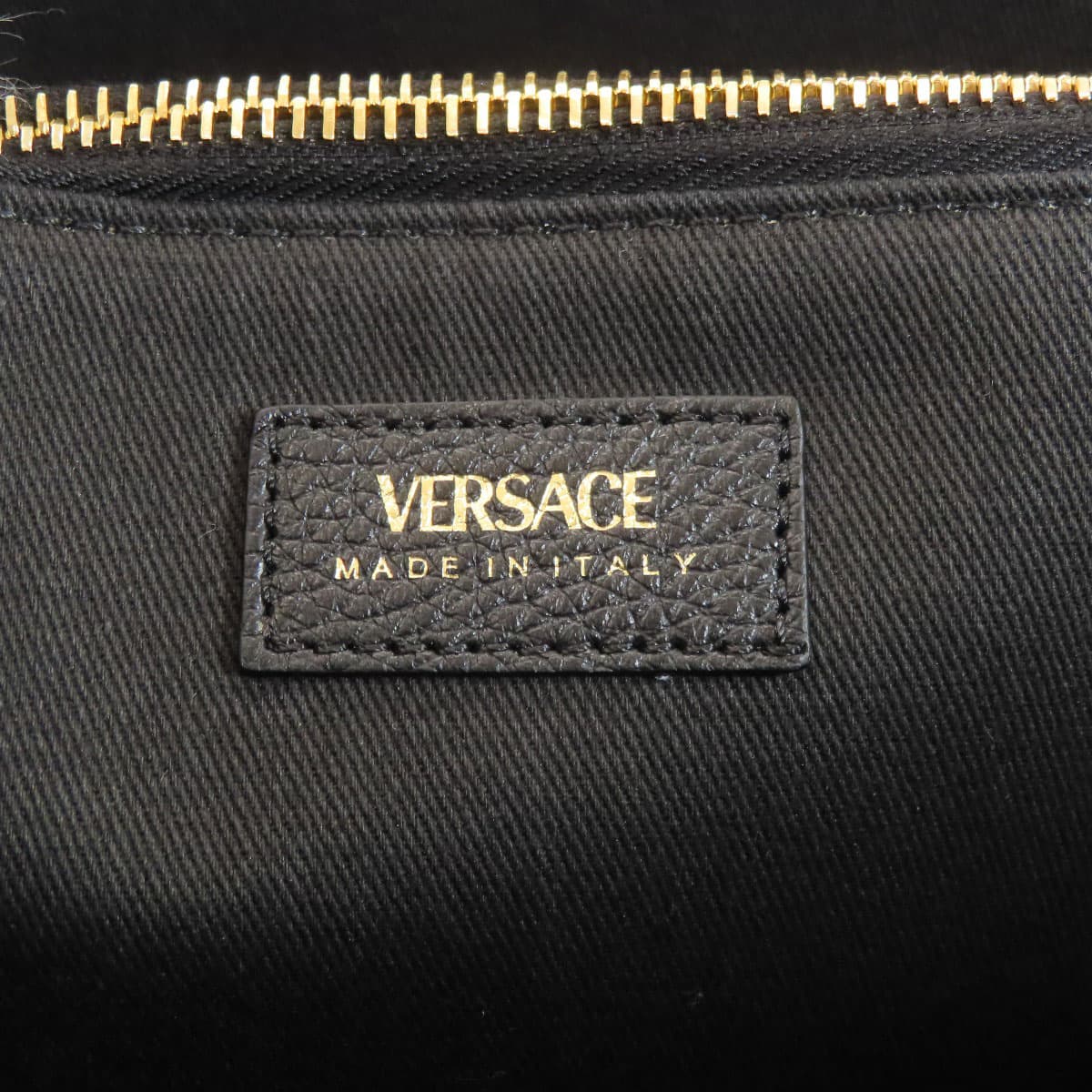 Versace Logo Tote Bag Calf Leather Ladies [Used] [VERSACE] 6