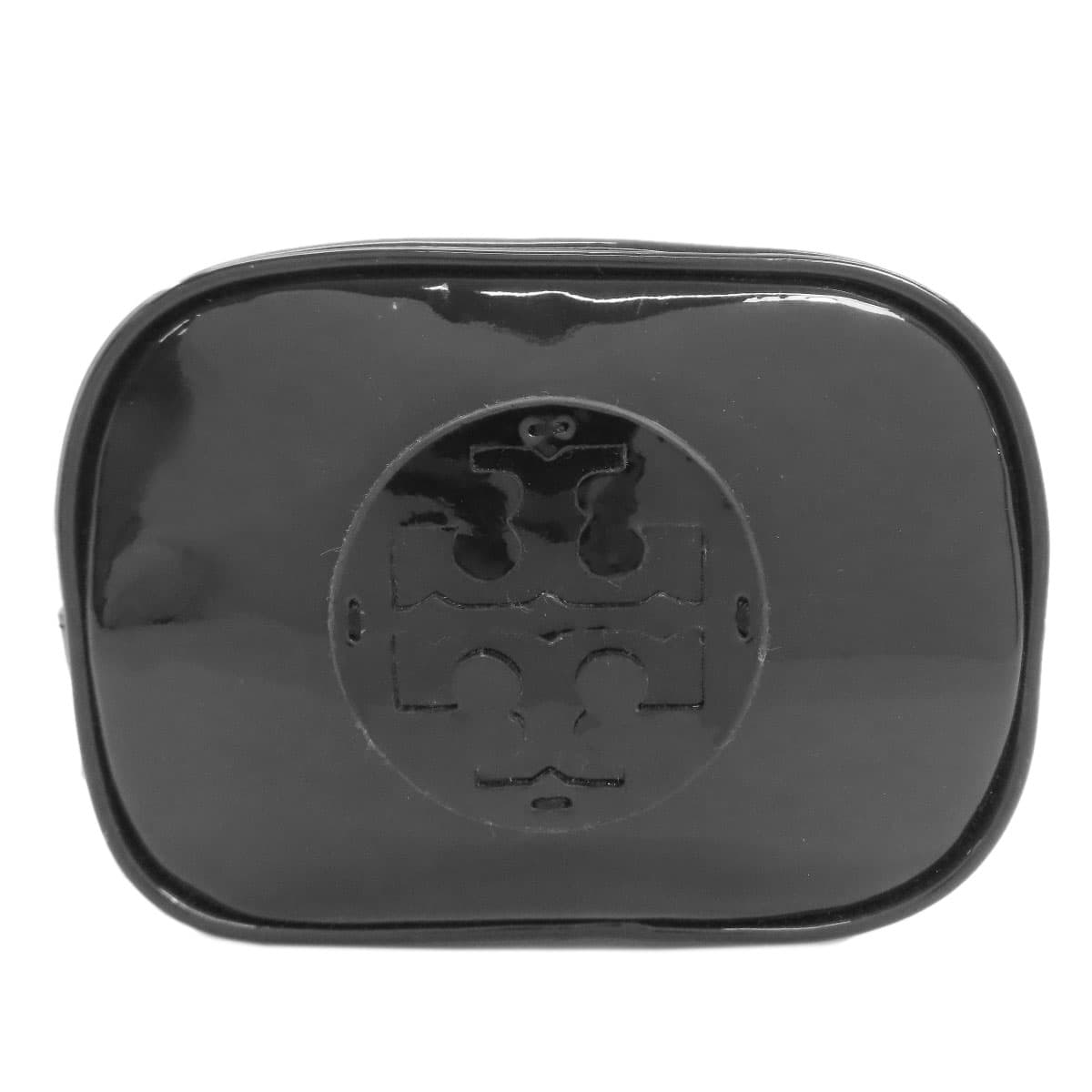 Tory Burch logo cosmetic pouch enamel ladies [Used] [Tory Burch]