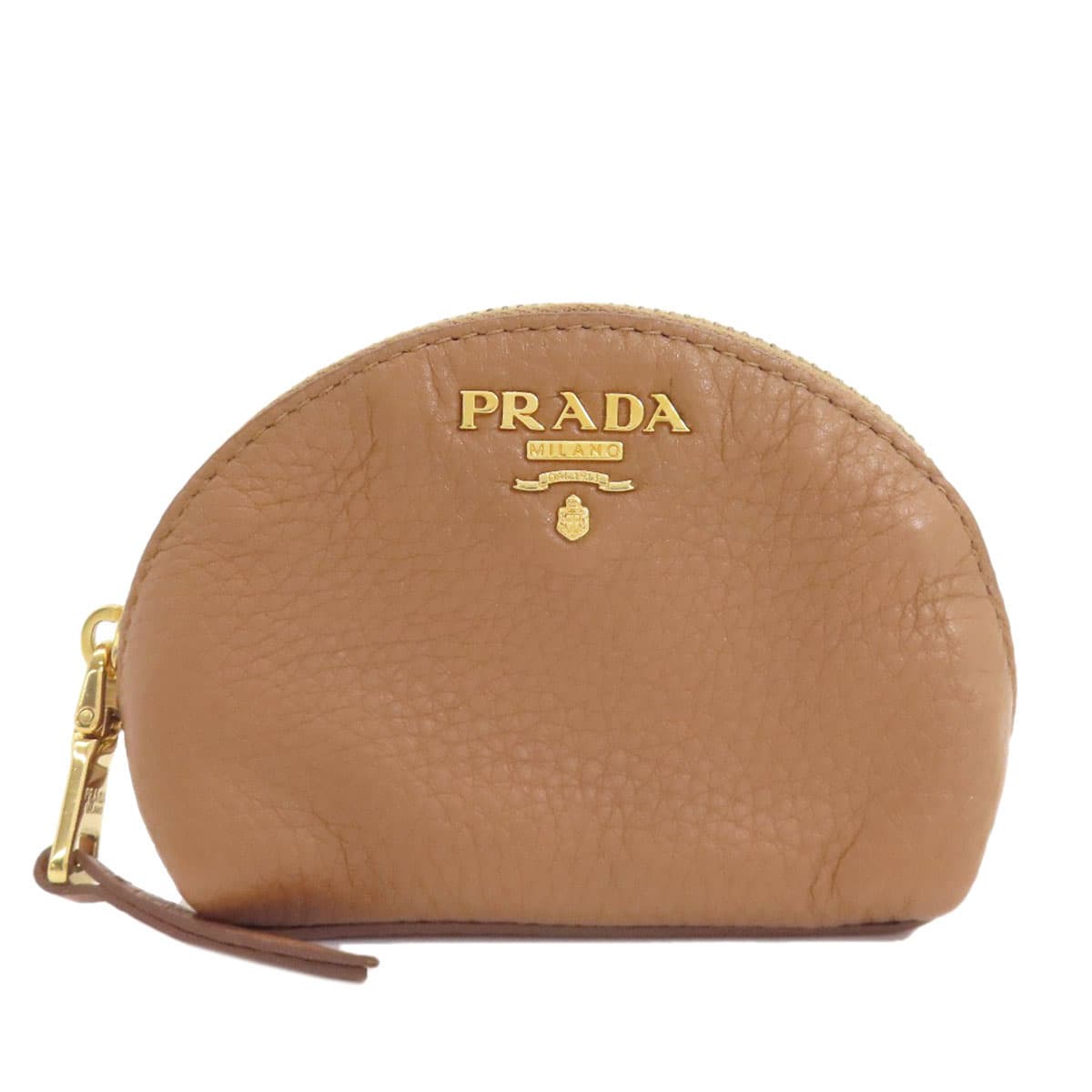 Prada Logo Accessory Pouch Leather Women's [Used] [PRADA]