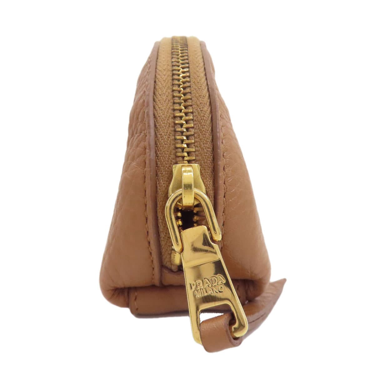 Prada Logo Accessory Pouch Leather Women's [Used] [PRADA] 3