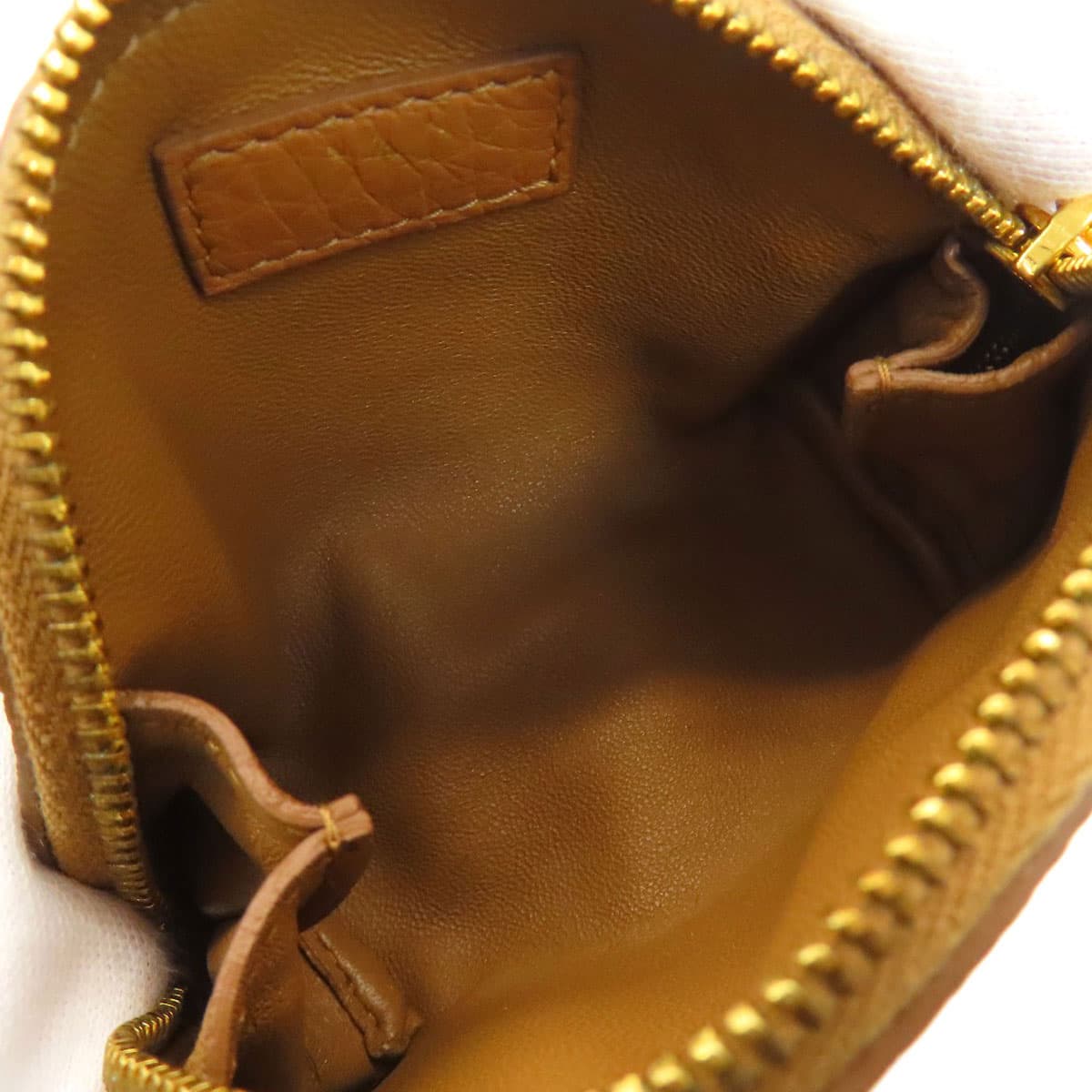 Prada Logo Accessory Pouch Leather Women's [Used] [PRADA] 5