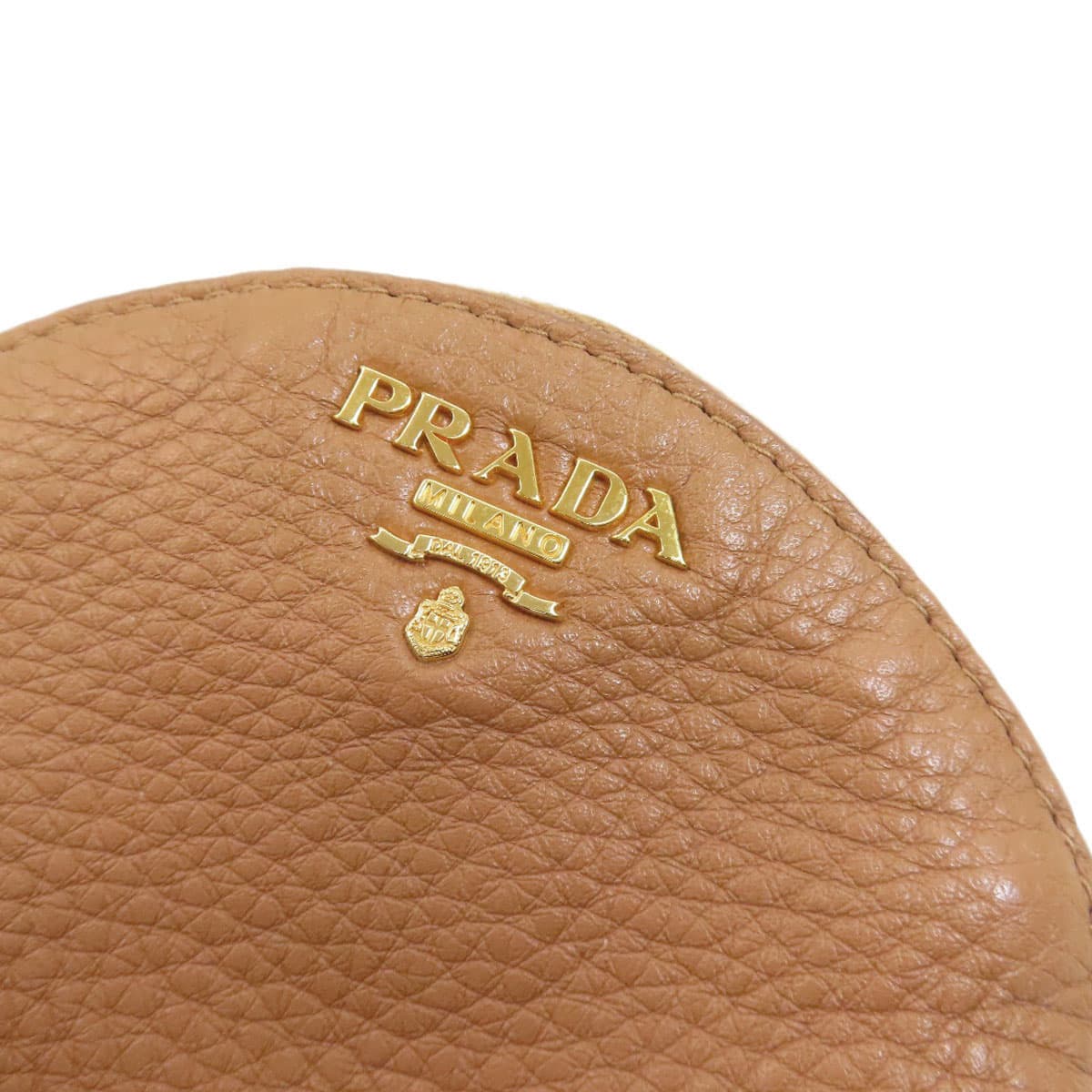 Prada Logo Accessory Pouch Leather Women's [Used] [PRADA] 8