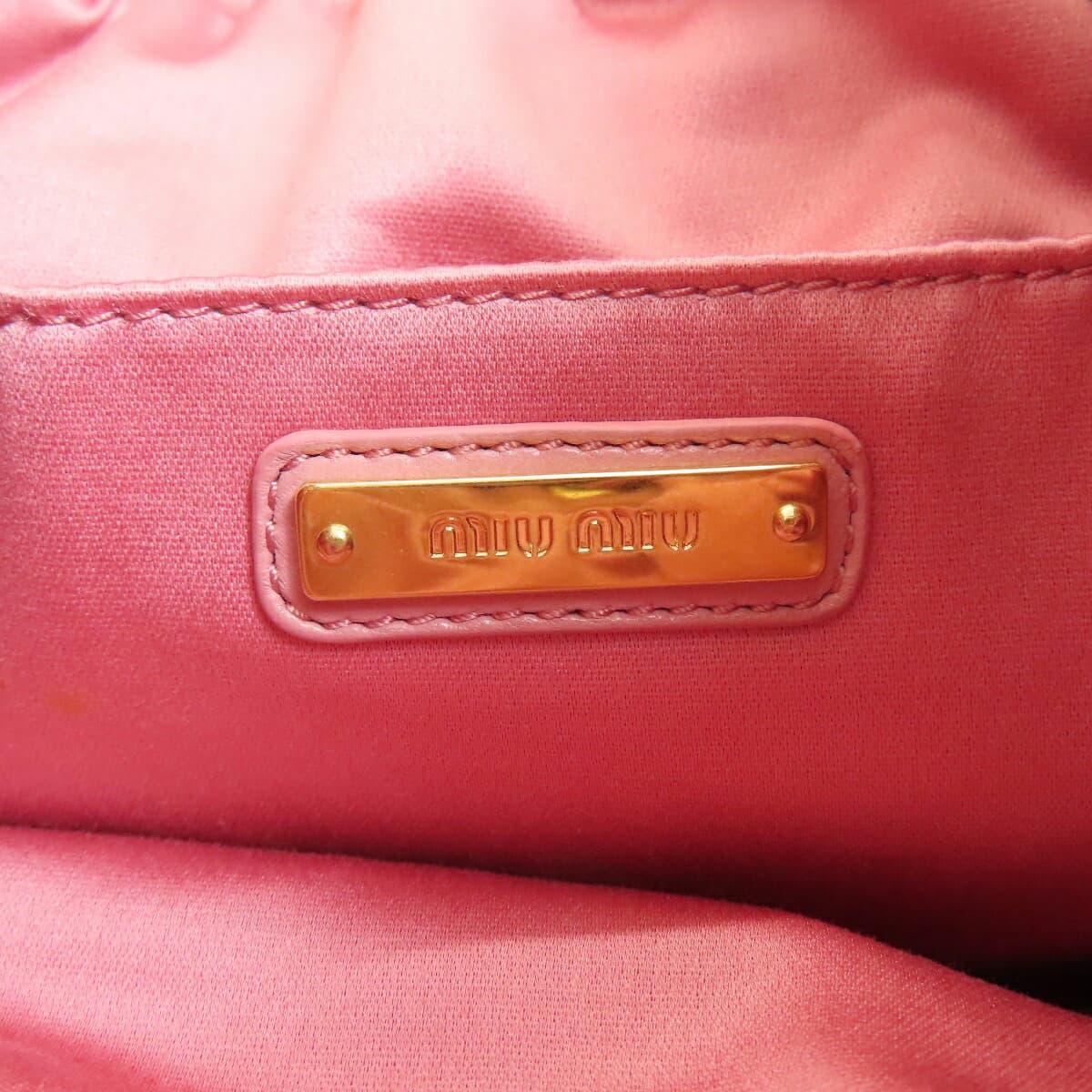 Miu Miu 5BE014 Matelassé Baguette Bag Shoulder Bag Calf Leather Ladies [Used] [MIUMIU] 5BE014 6