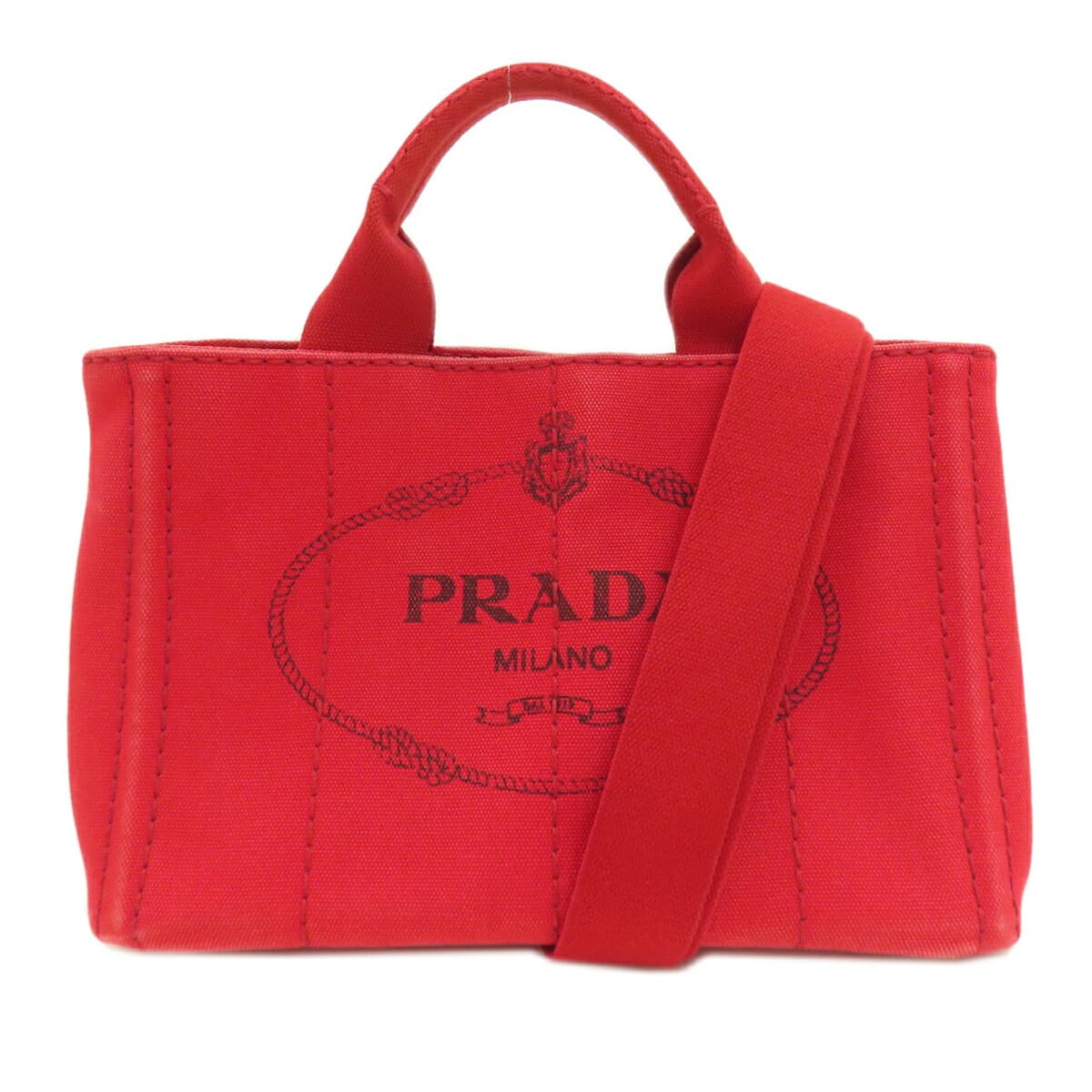 Prada Canapa Mini 2WAY Handbag Canvas Ladies [Used] [PRADA]