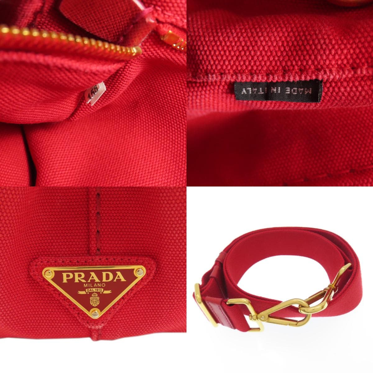 Prada Canapa Mini 2WAY Handbag Canvas Ladies [Used] [PRADA] 5