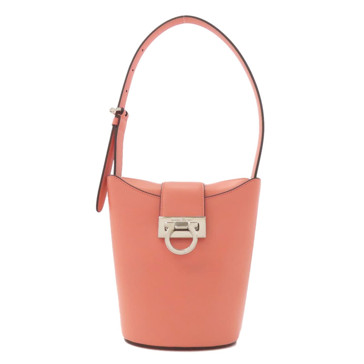 Salvatore Ferragamo Trifolio Gancini Hardware Handbag Leather Women's [Used] [Salvatore Ferragamo]