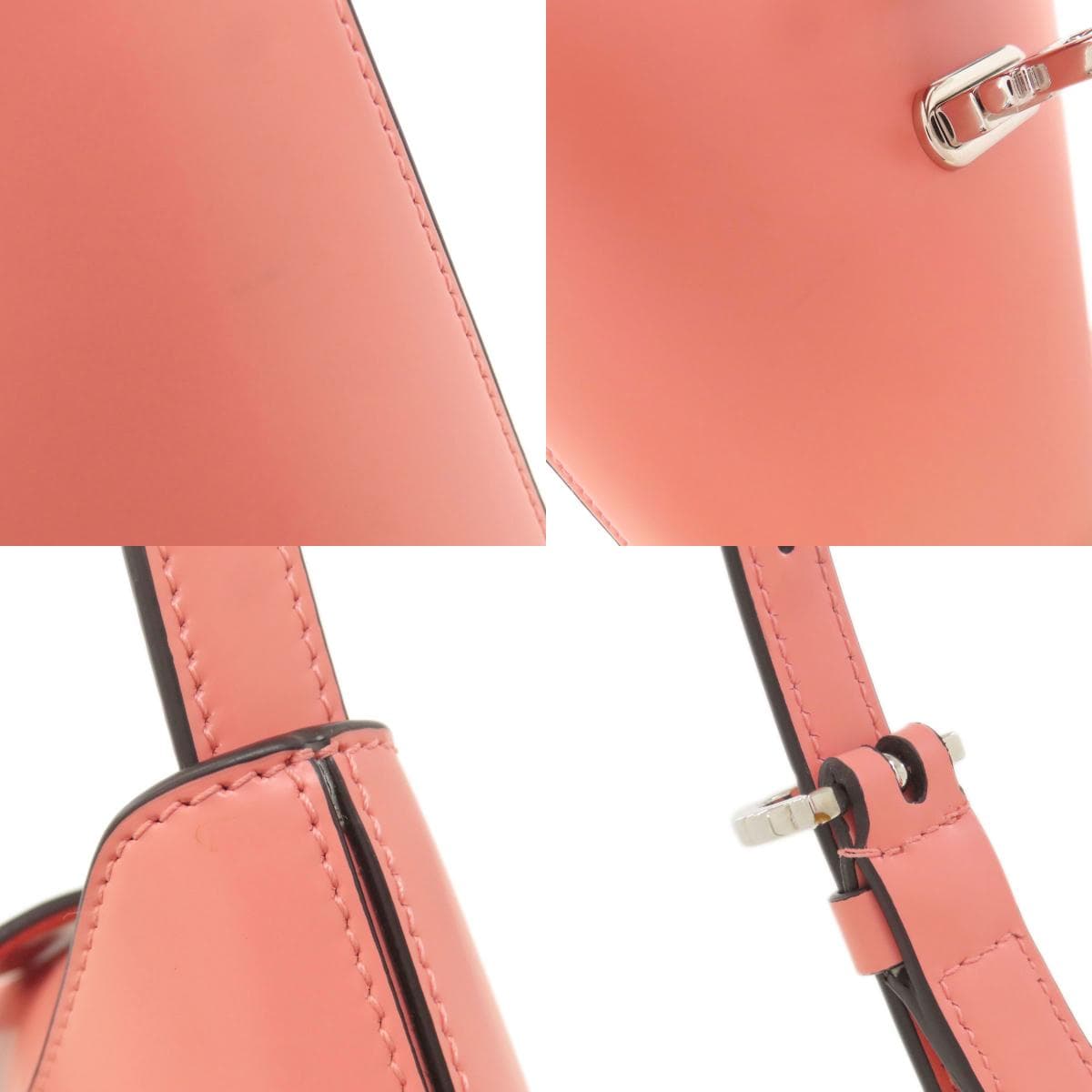 Salvatore Ferragamo Trifolio Gancini Hardware Handbag Leather Women's [Used] [Salvatore Ferragamo] 8