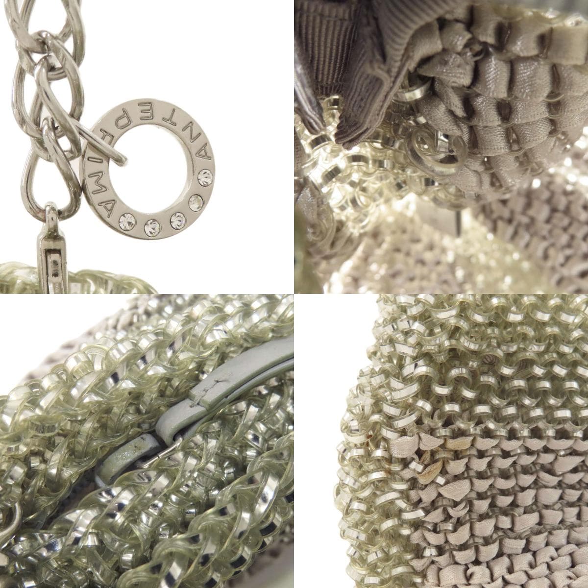 Anteprima wire bag ribbon handbag PVC ladies [used] [ANTEPRIMA] 8