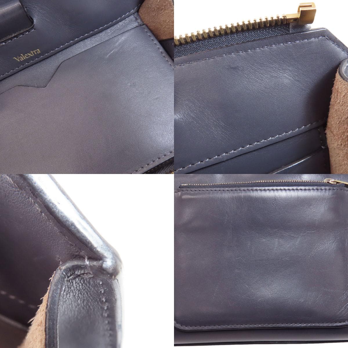 Valextra Mini Passport Tote 2WAY Handbag Leather Ladies [Used] [Valextra] 7