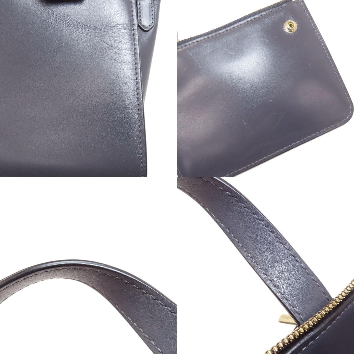 Valextra Mini Passport Tote 2WAY Handbag Leather Ladies [Used] [Valextra] 8